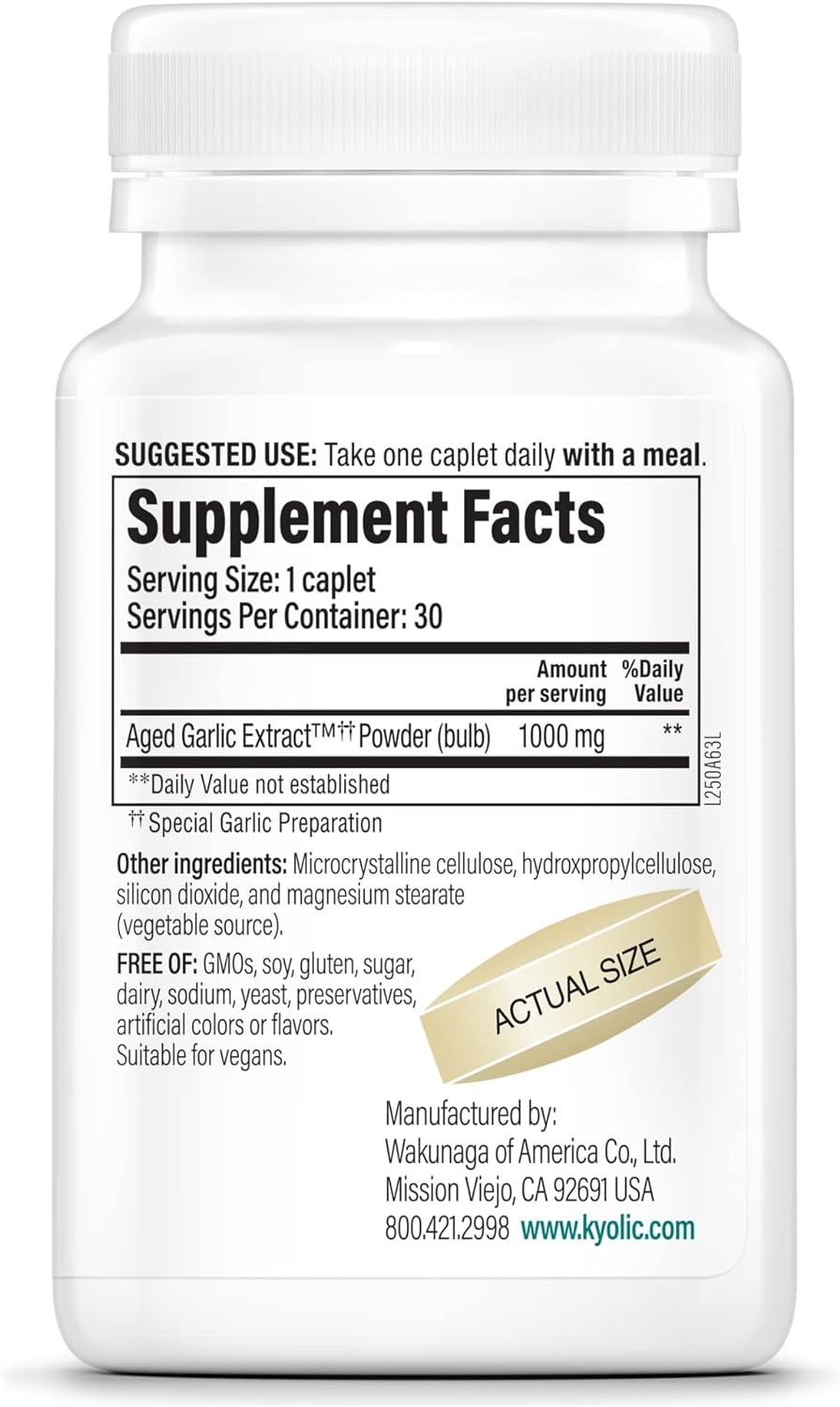 Extracto de Ajo Envejecido para Salud Cardiovascular, 30 Cápsulas Veganas