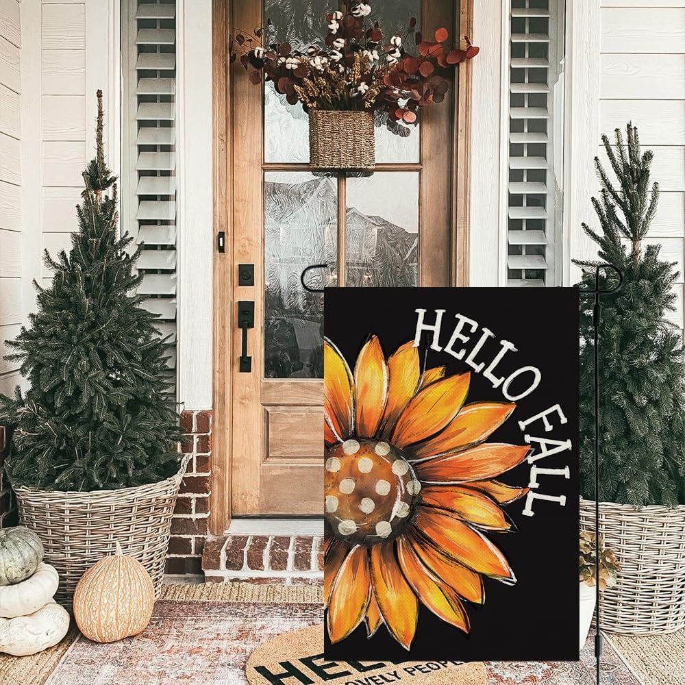 Bandera de Jardín Floral Otoñal Doble Cara 12x18 Pulgadas CF1624-12