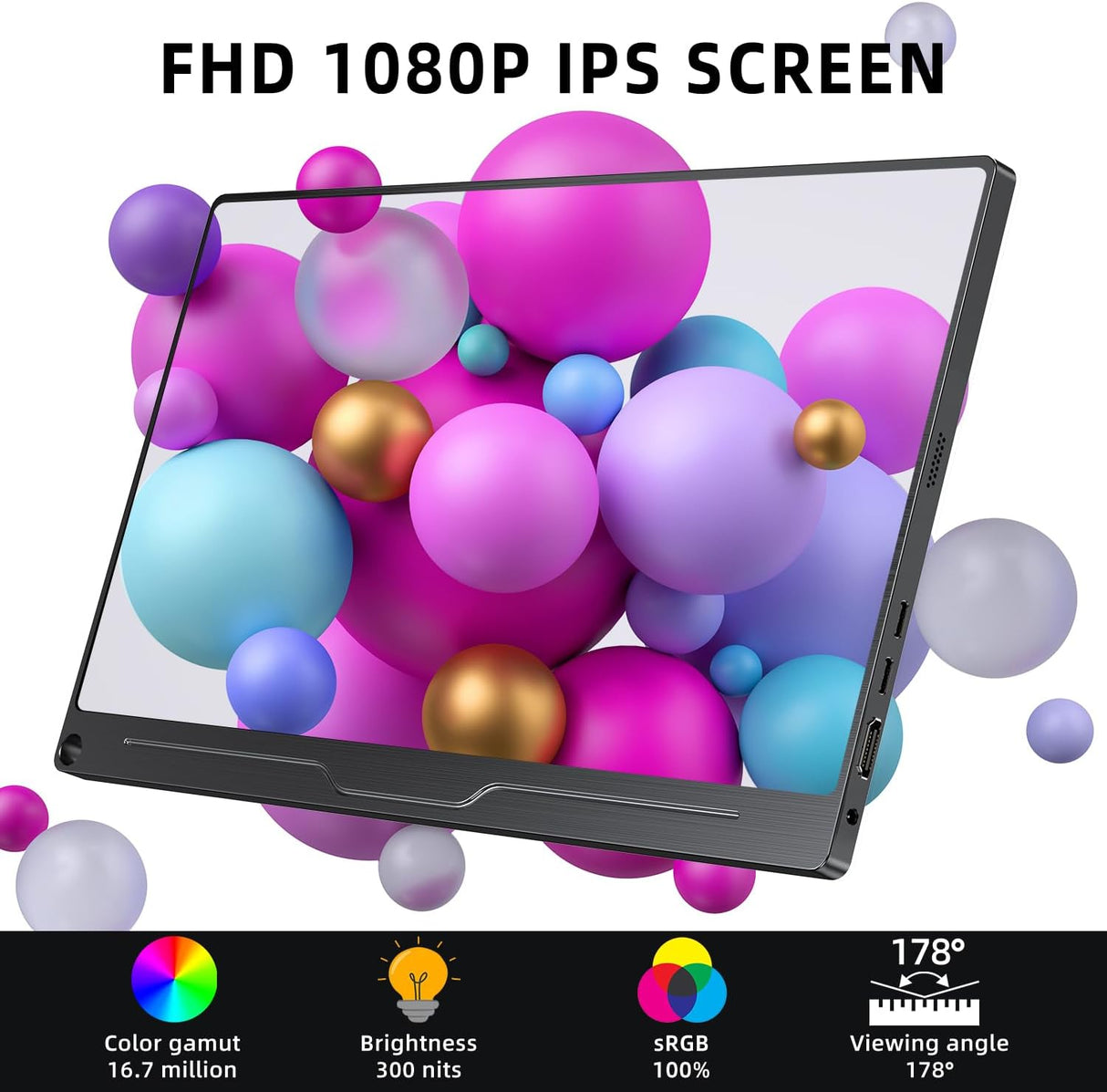 Monitor Portátil UPERFECT 15.6 FHD HDR USB-C HDMI VESA