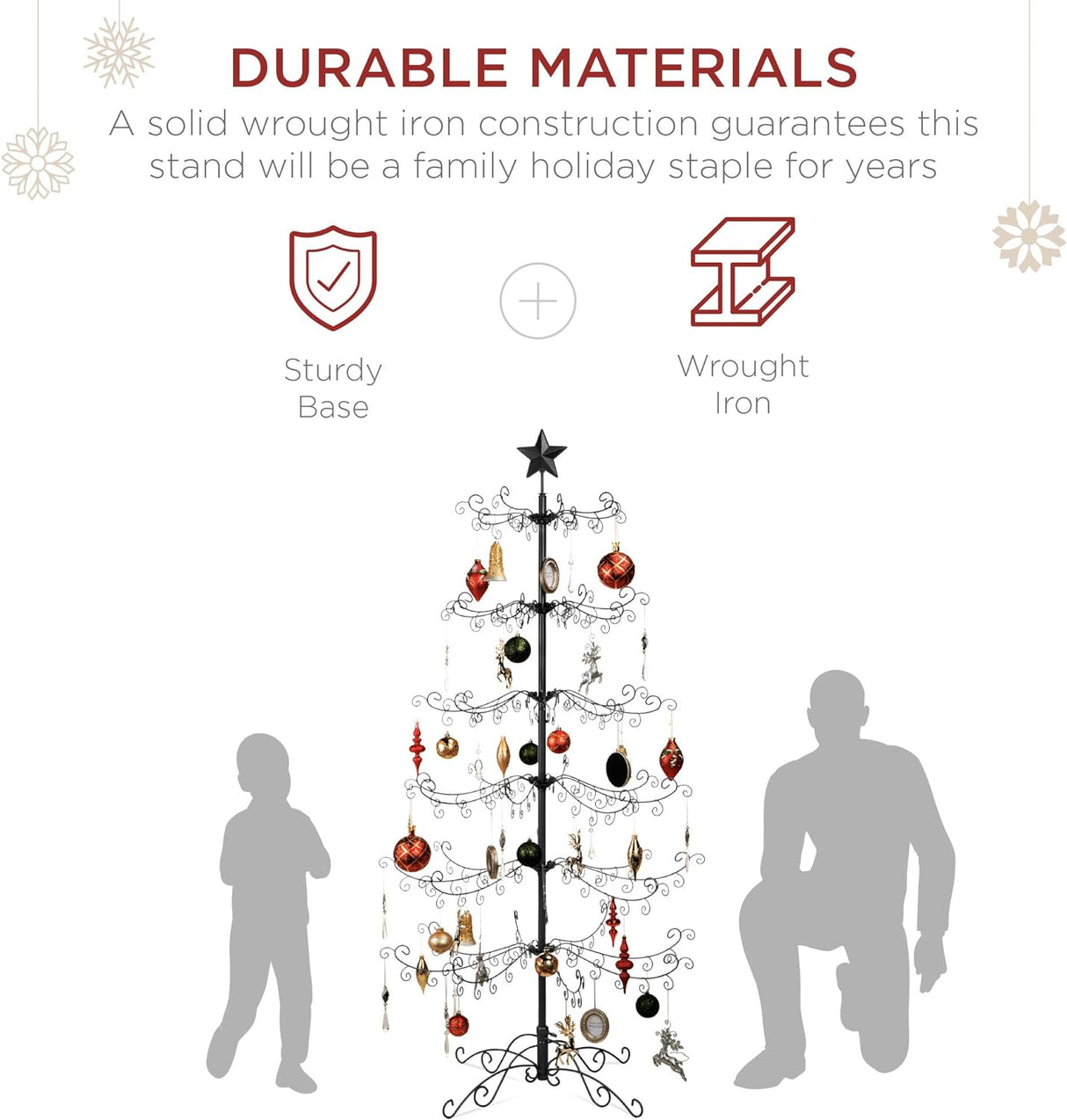 Árbol de Navidad de Hierro Forjado Best Choice Products 6ft