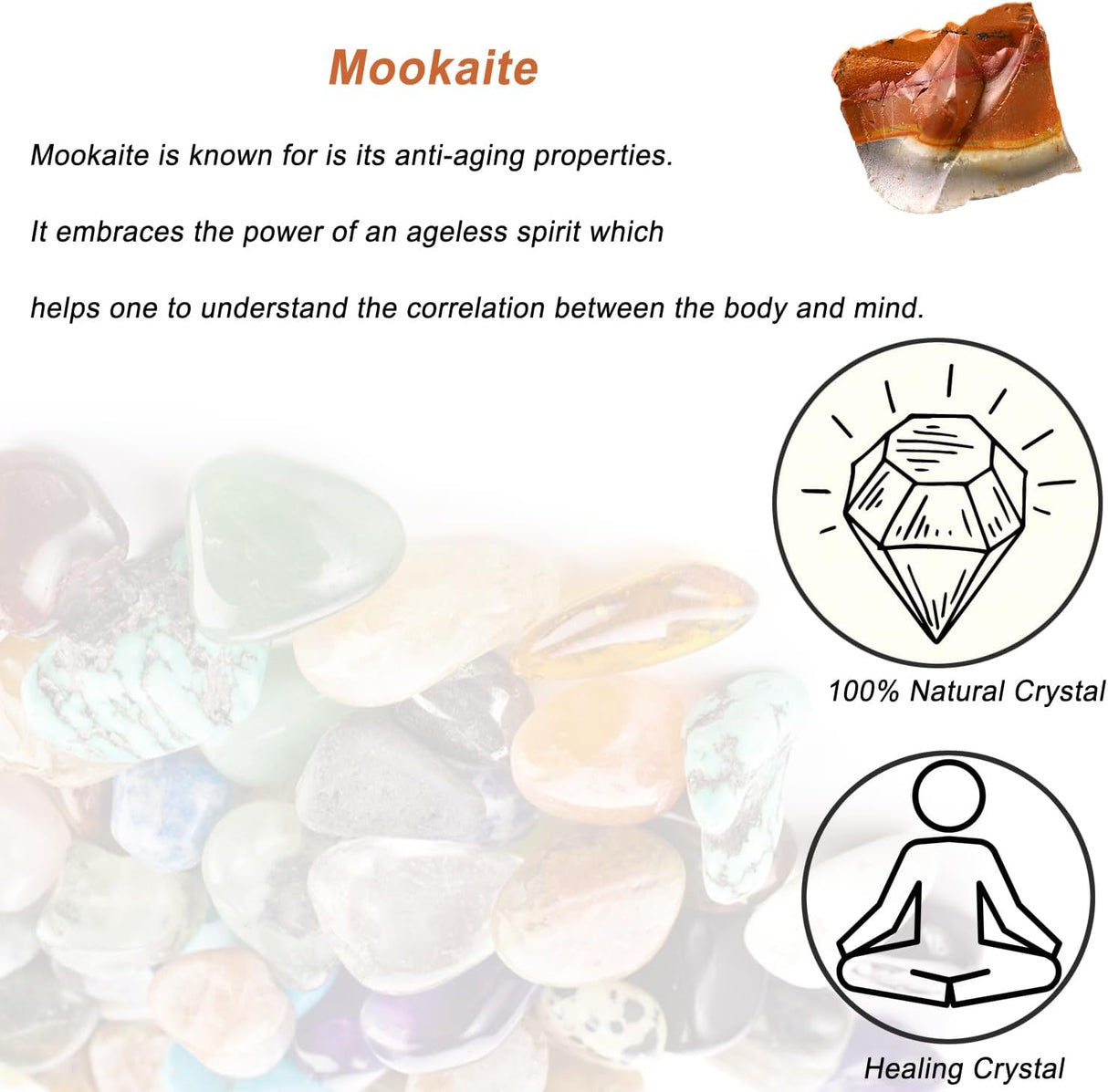 Cristales Mookaite Naturales, Rústicos para Decoración y Curación