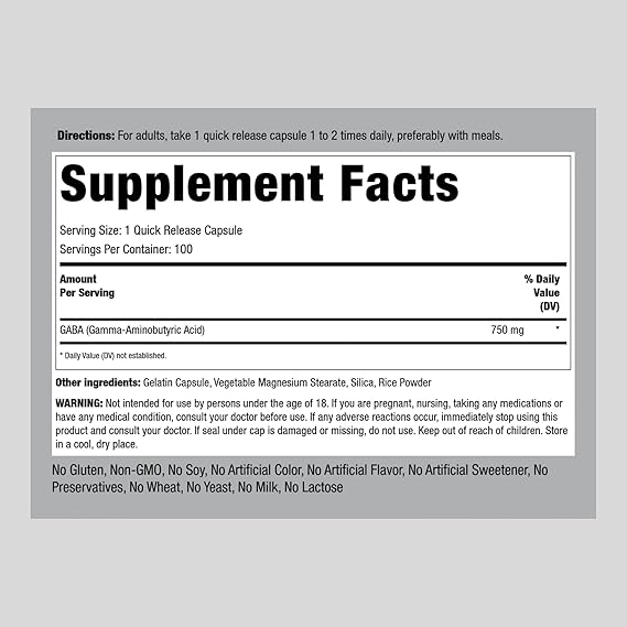 Suplementos de ácido gamma aminobutírico