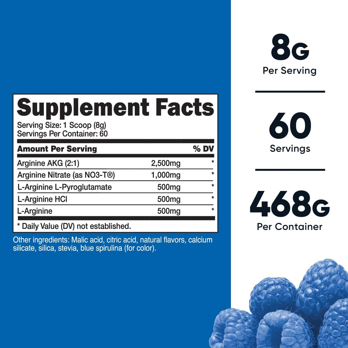 Complejo L-Arginina Nutricost - 60 Porciones, Sin Gluten, No GMO