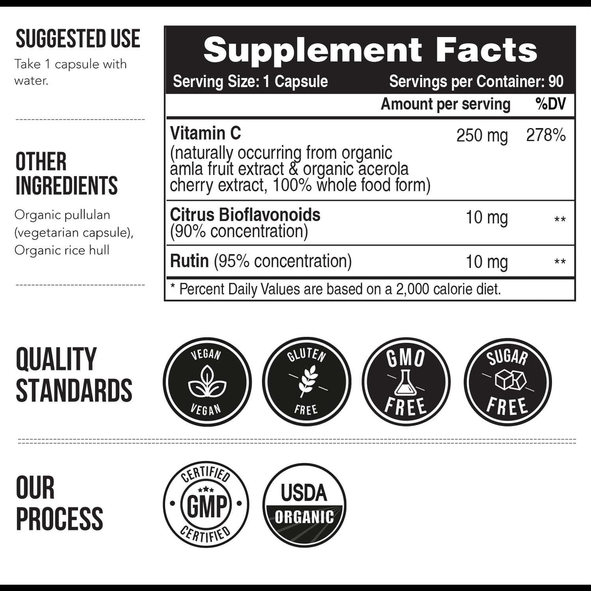 Vitamina C Orgánica de Frutas con Cofactores de Absorción