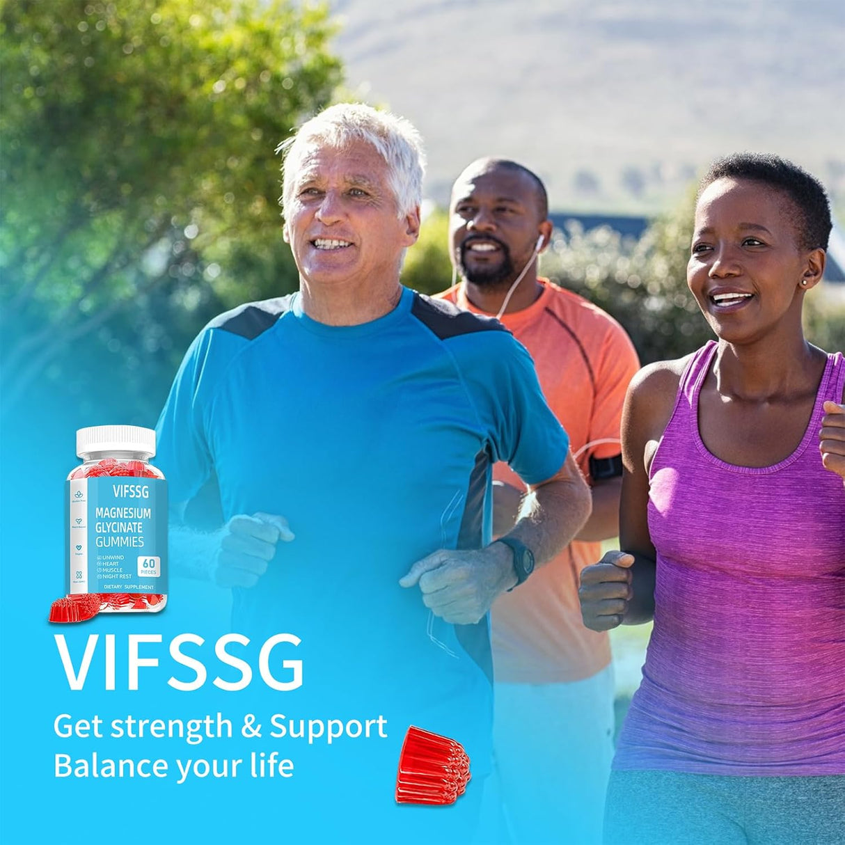 Suplementos de glicinato de magnesio 400 mg VIFSSG