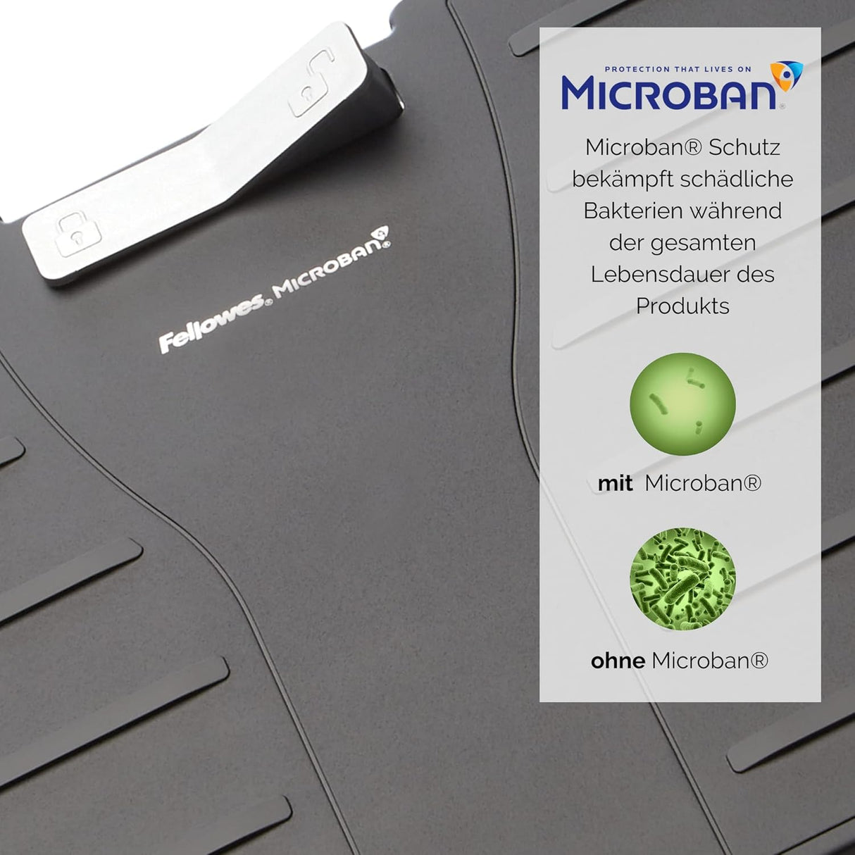 Reposapiés Ajustable Fellowes con Protección Microban, Negro