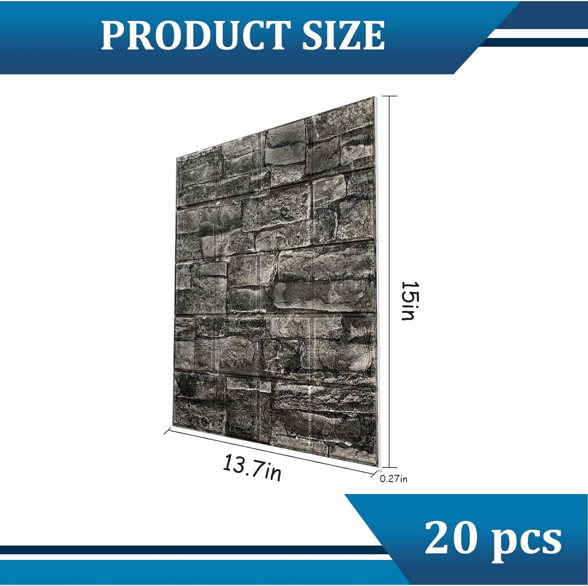 Paneles 3D autoadhesivos de ladrillo, decorativos, 20PCS