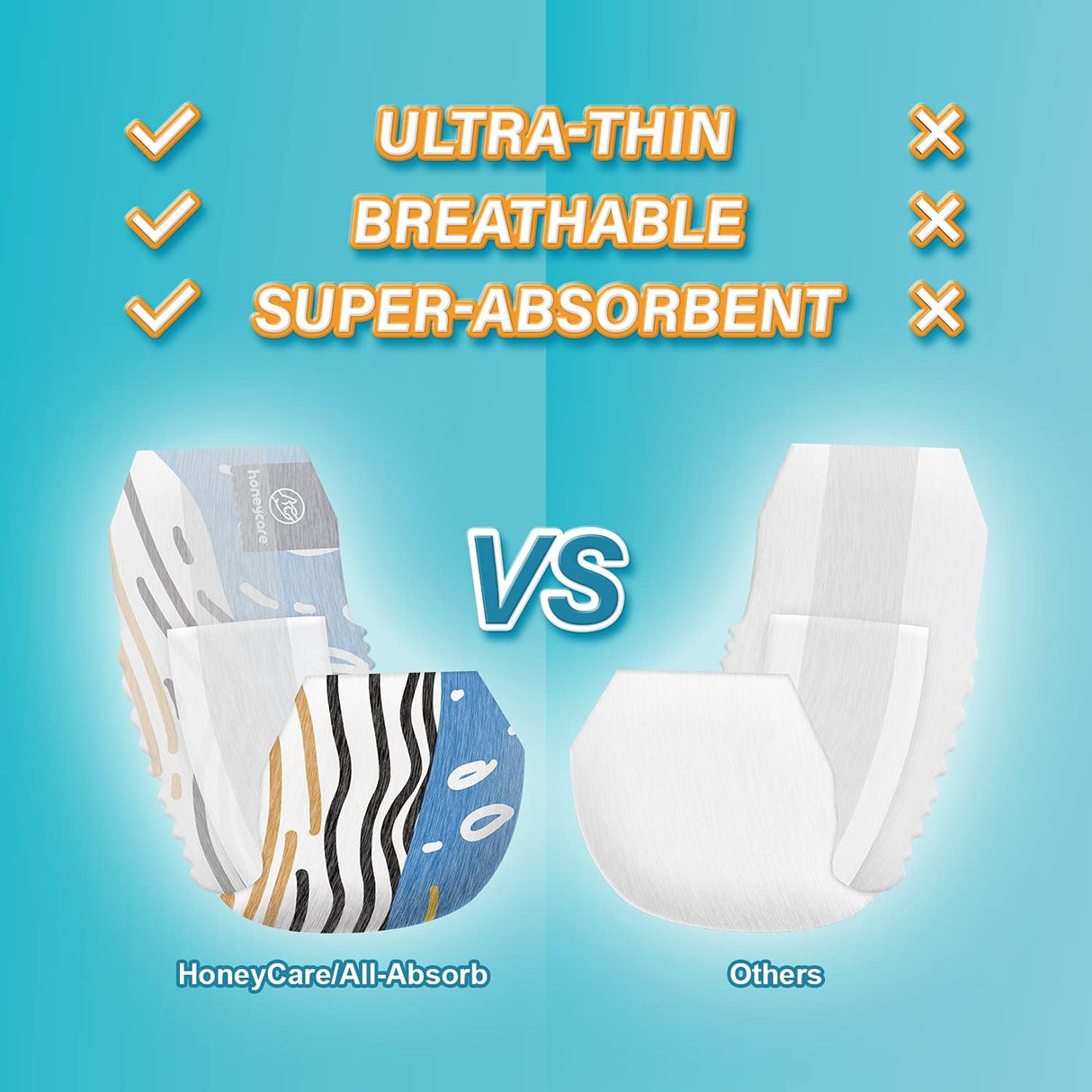 HONEY CARE All Absorb Petrichor - Pañales con olor fresco