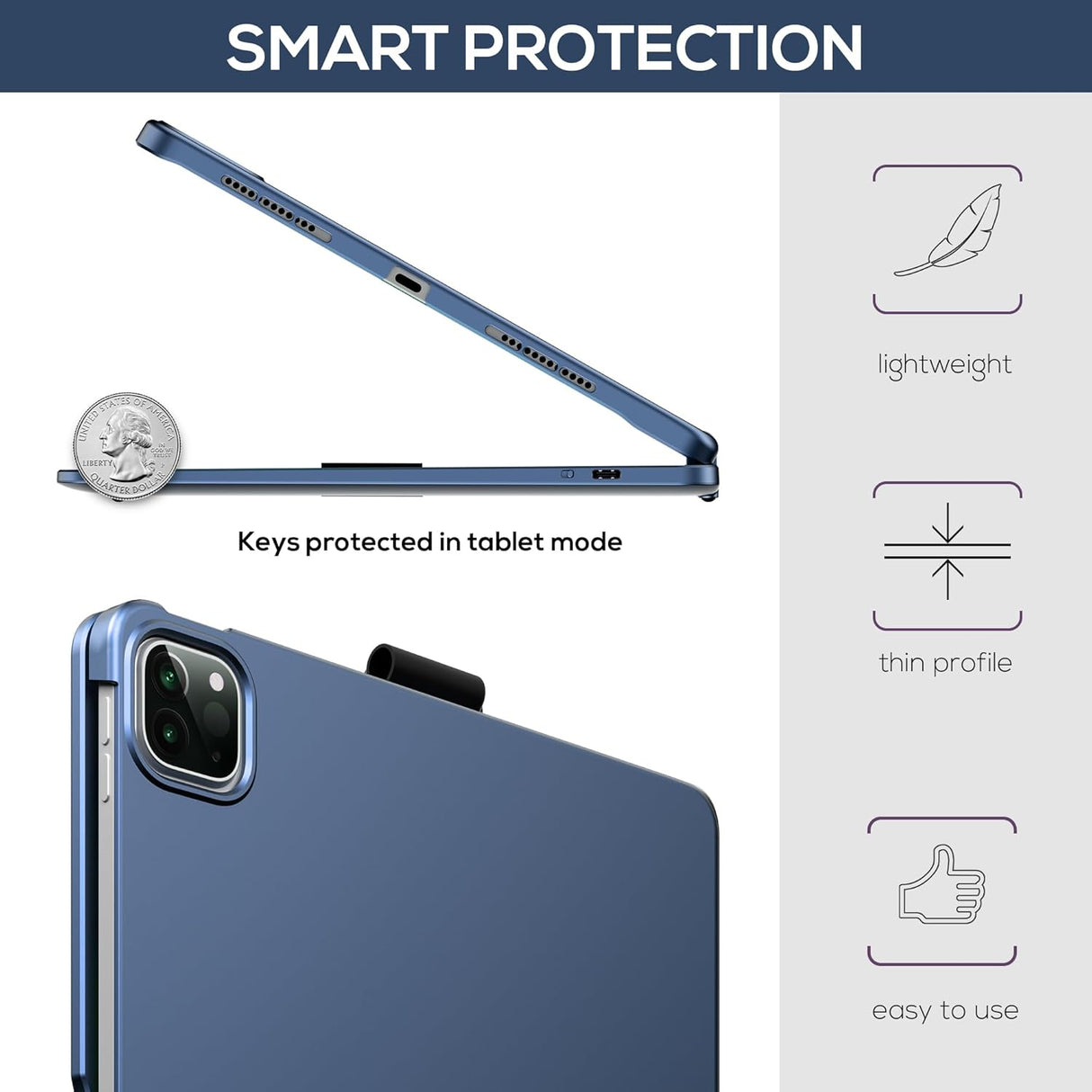 Funda Teclado Typecase para iPad Pro 11 M4, Retroiluminada