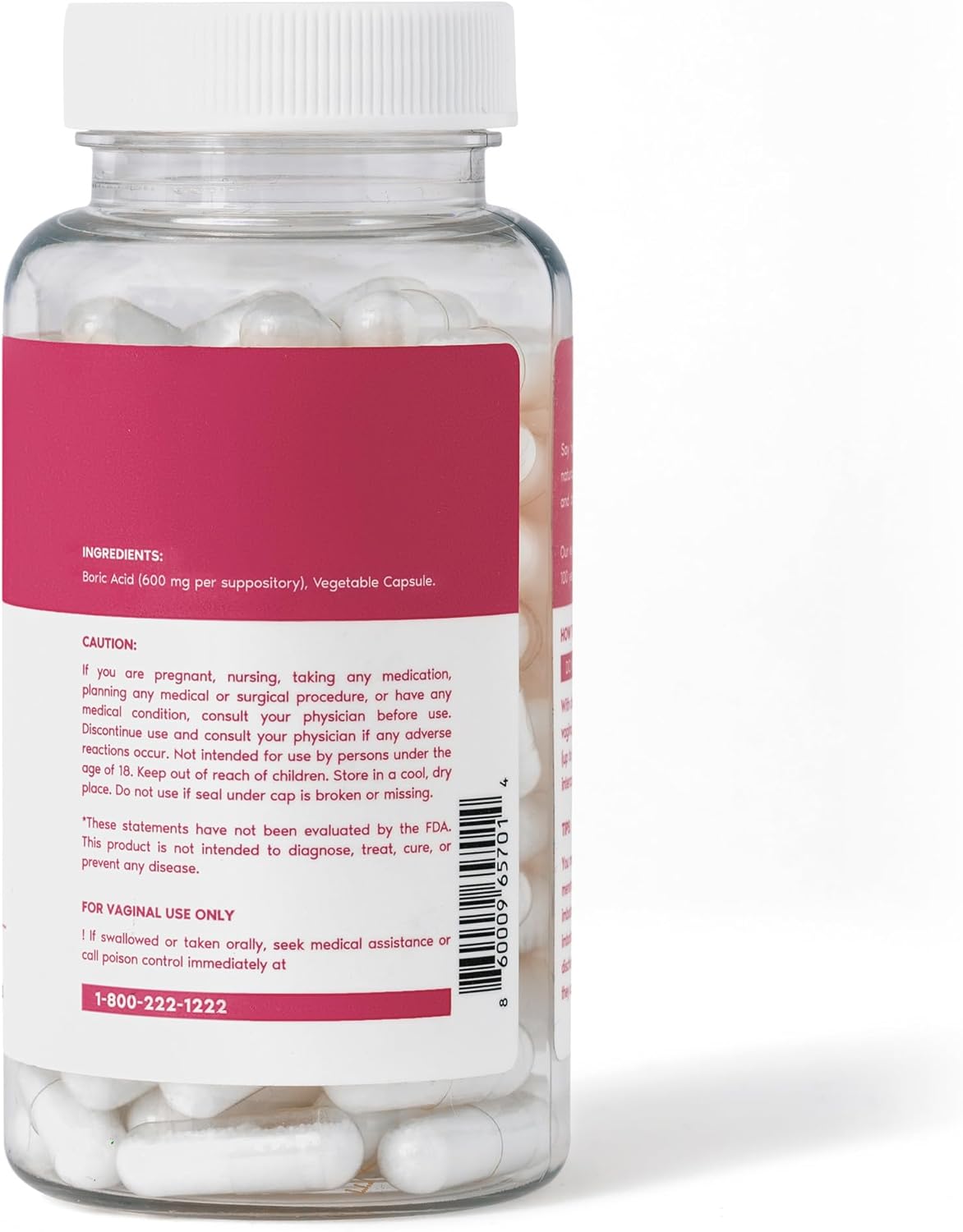 Apoyo natural para la salud vaginal Supositorios vaginales