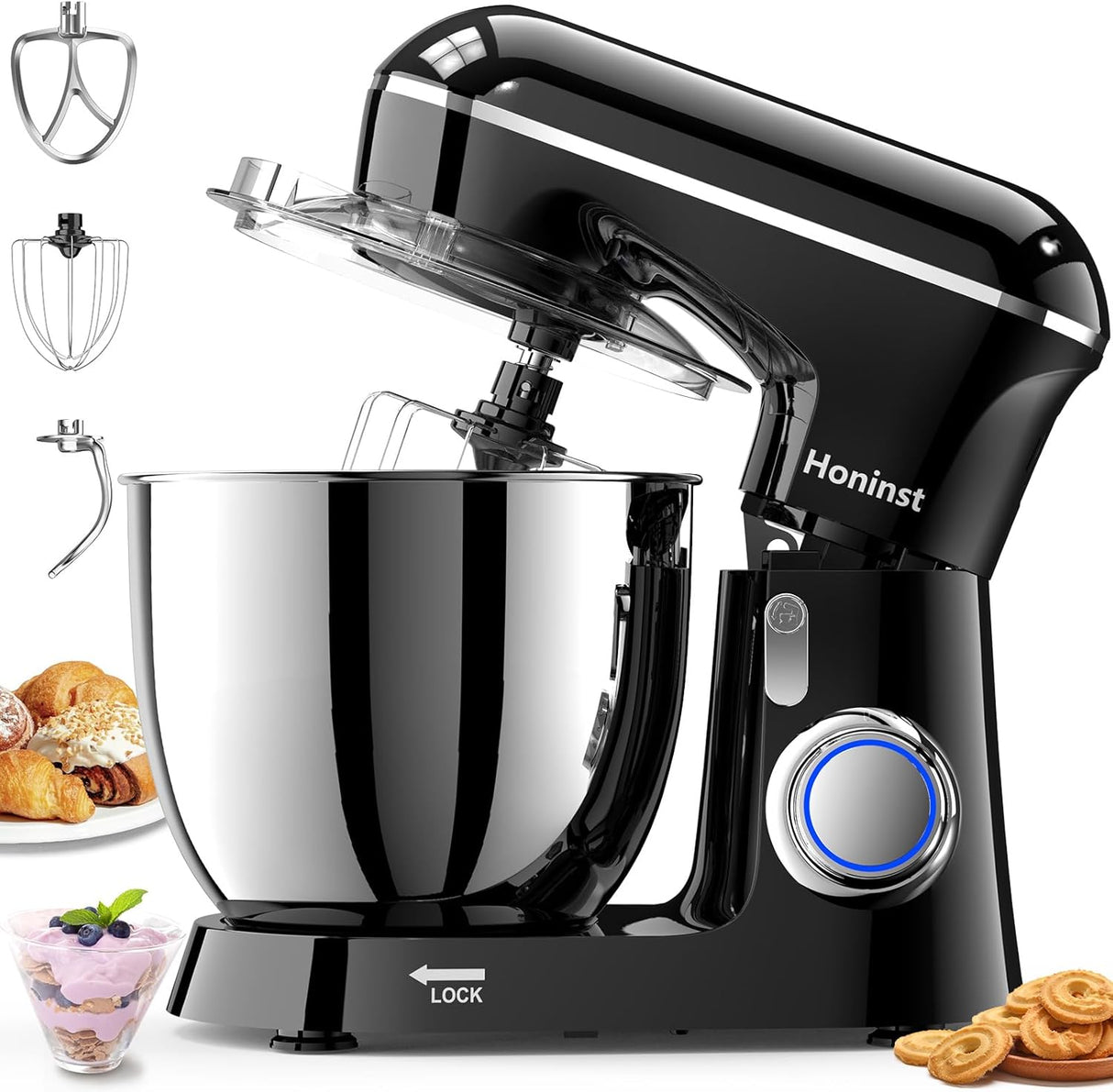 Batidora de Pie 6.5QT 10 Velocidades 660W, Modelo 660W