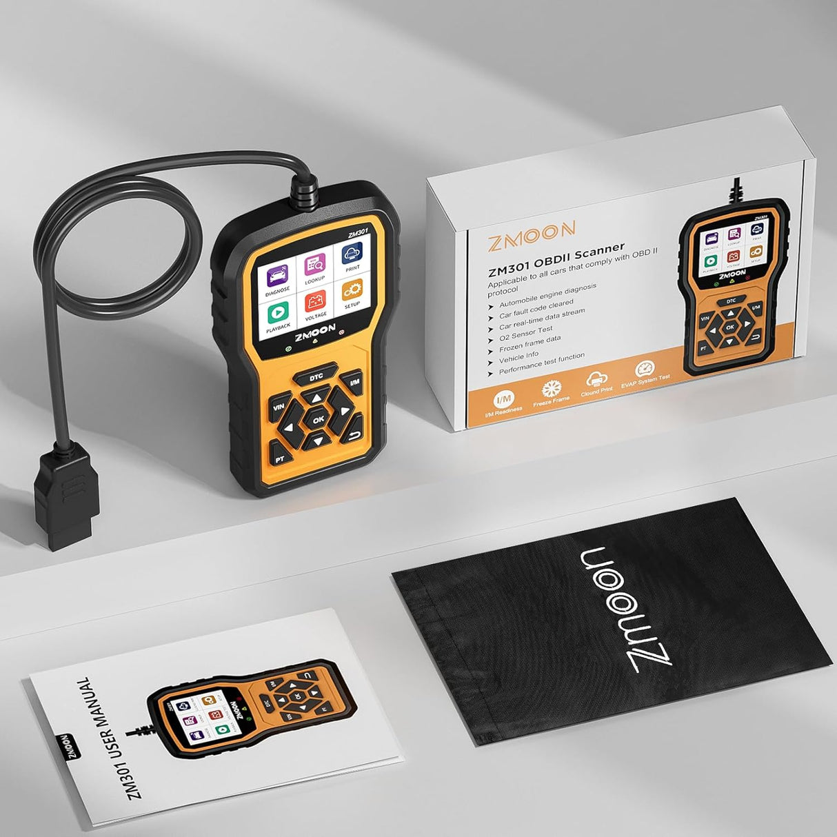 Escáner OBD2 ZMOON ZM301, Herramienta de Diagnóstico Automotriz