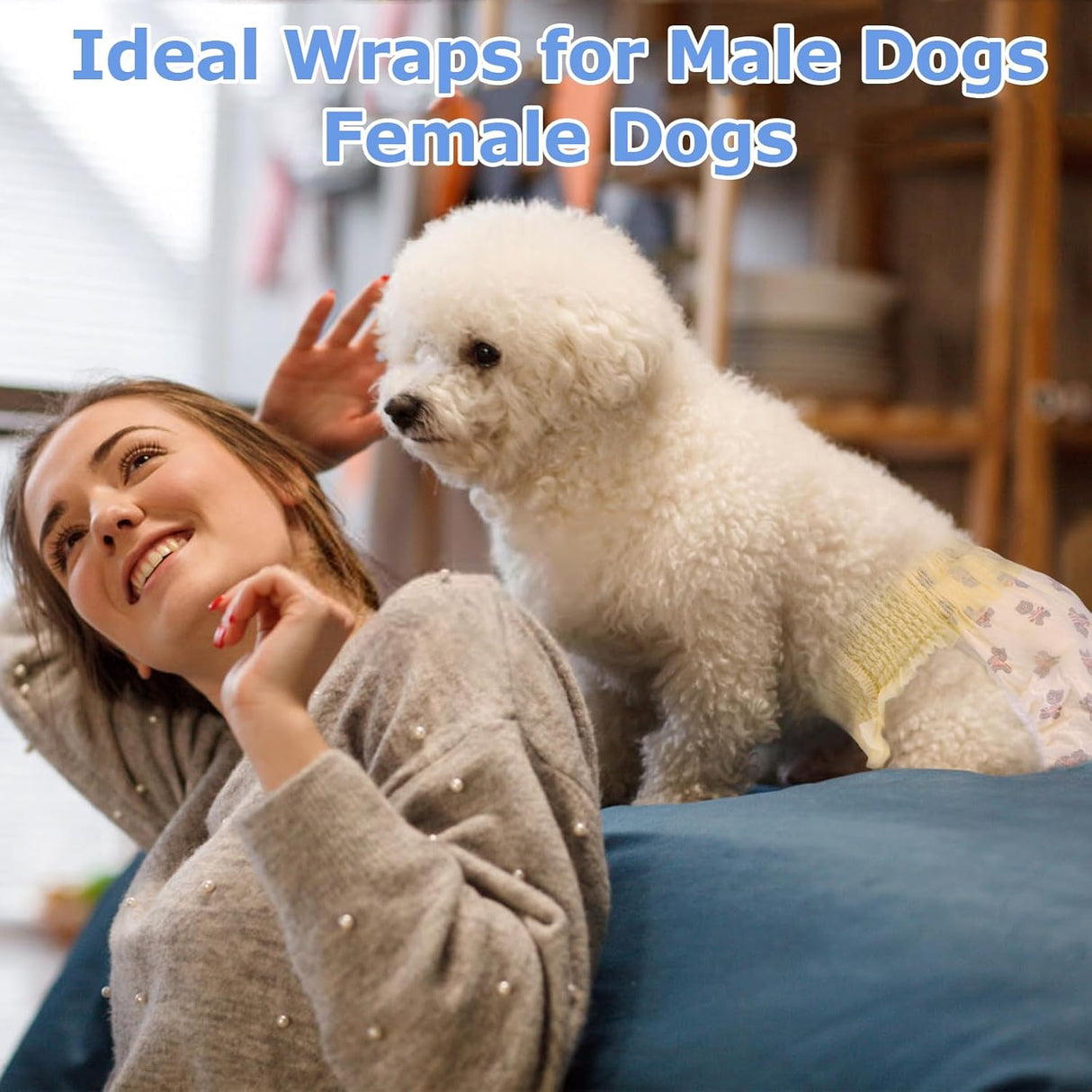 Pañales desechables perras cintura elástica para cachorros