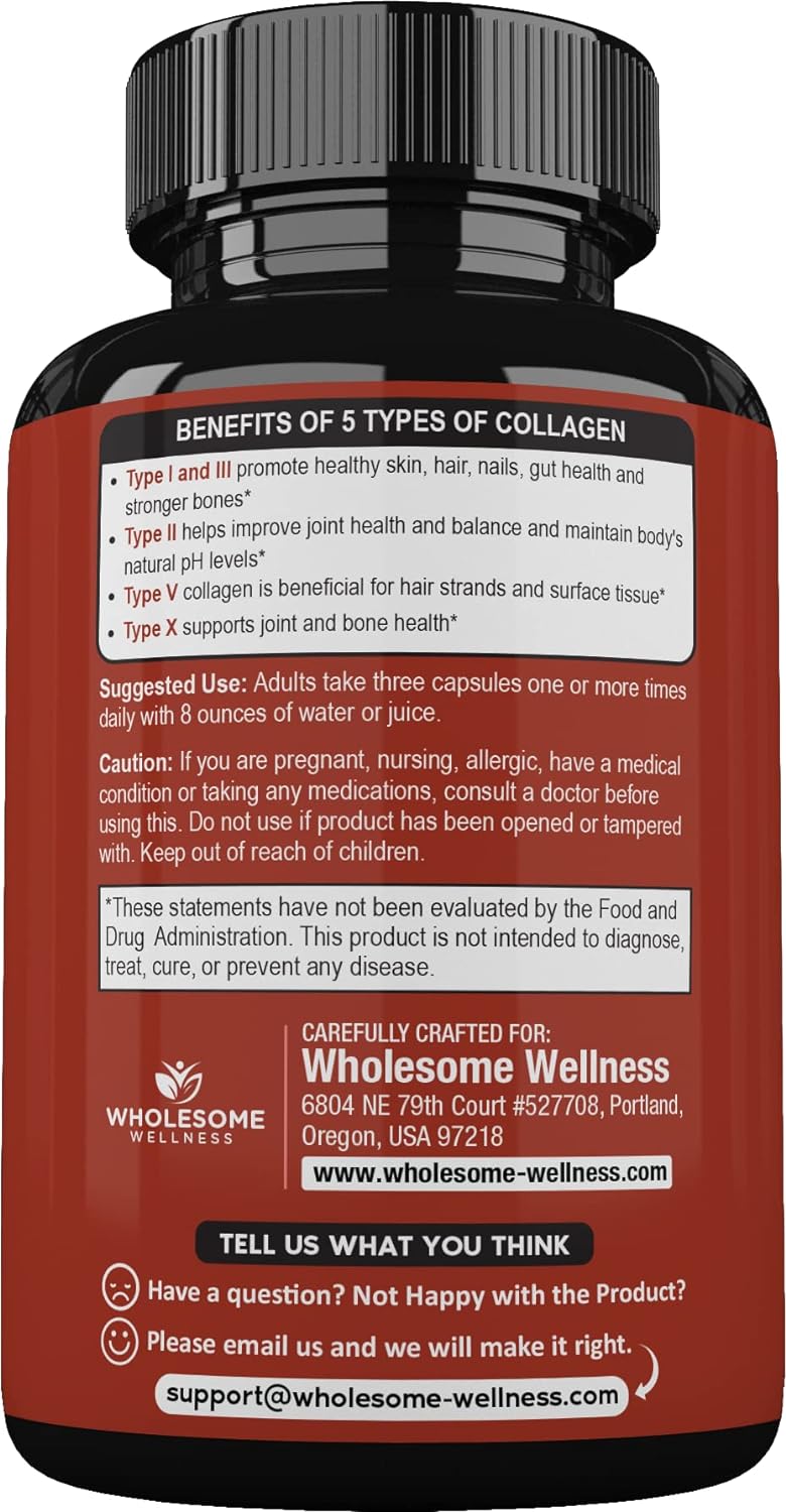 Píldoras de Colágeno Multi Tipo con Hierbas Orgánicas