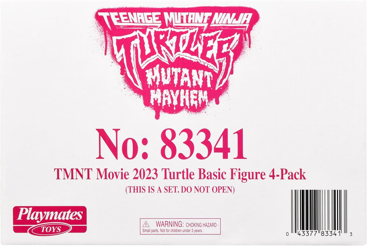 Paquete de 4 figuras básicas de tortuga Ninja