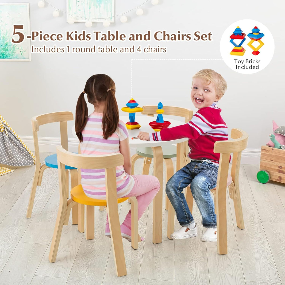 Juego de mesa y silla para niños muebles de guardería