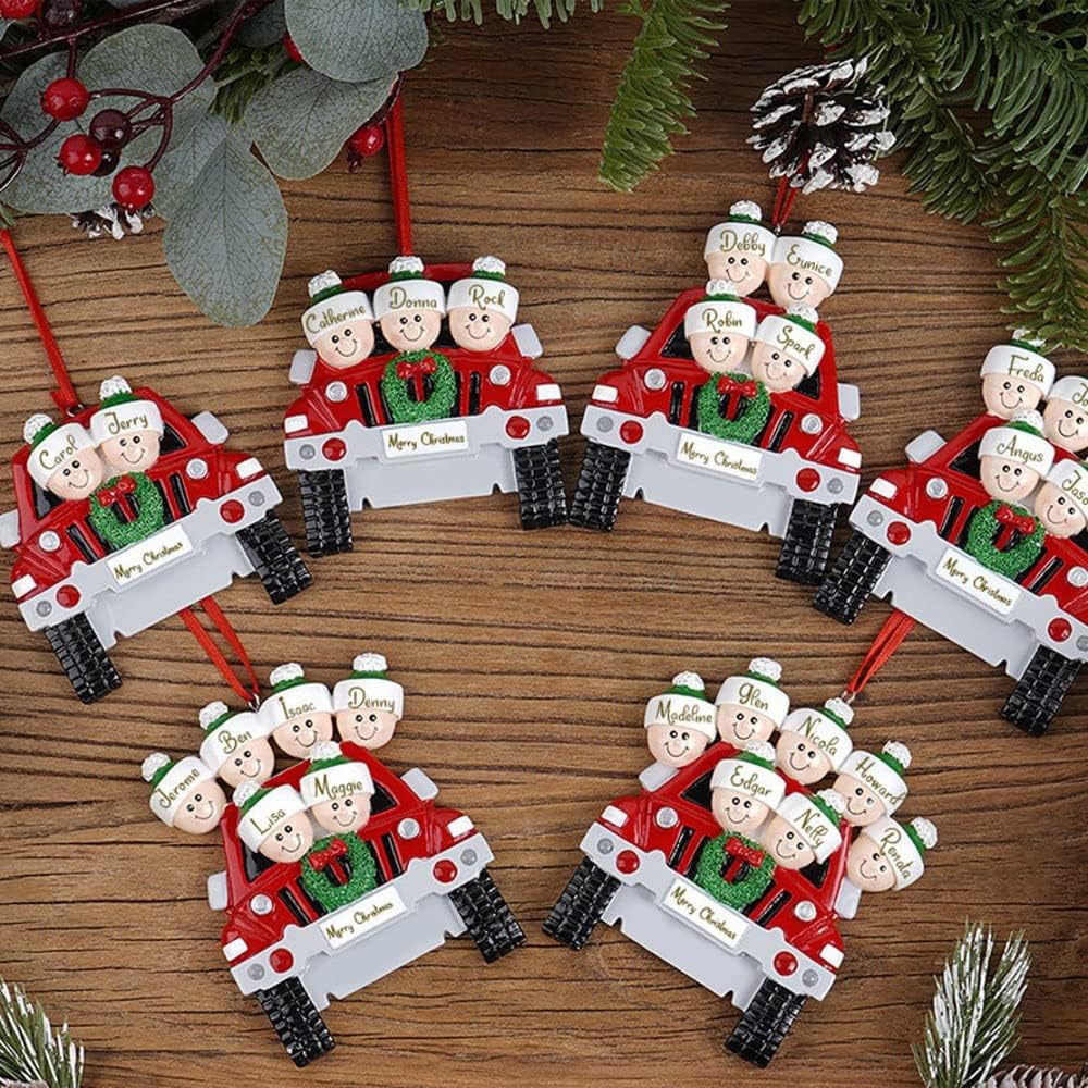 Adornos Navideños Personalizados Jewelstruck para 6 Nombres