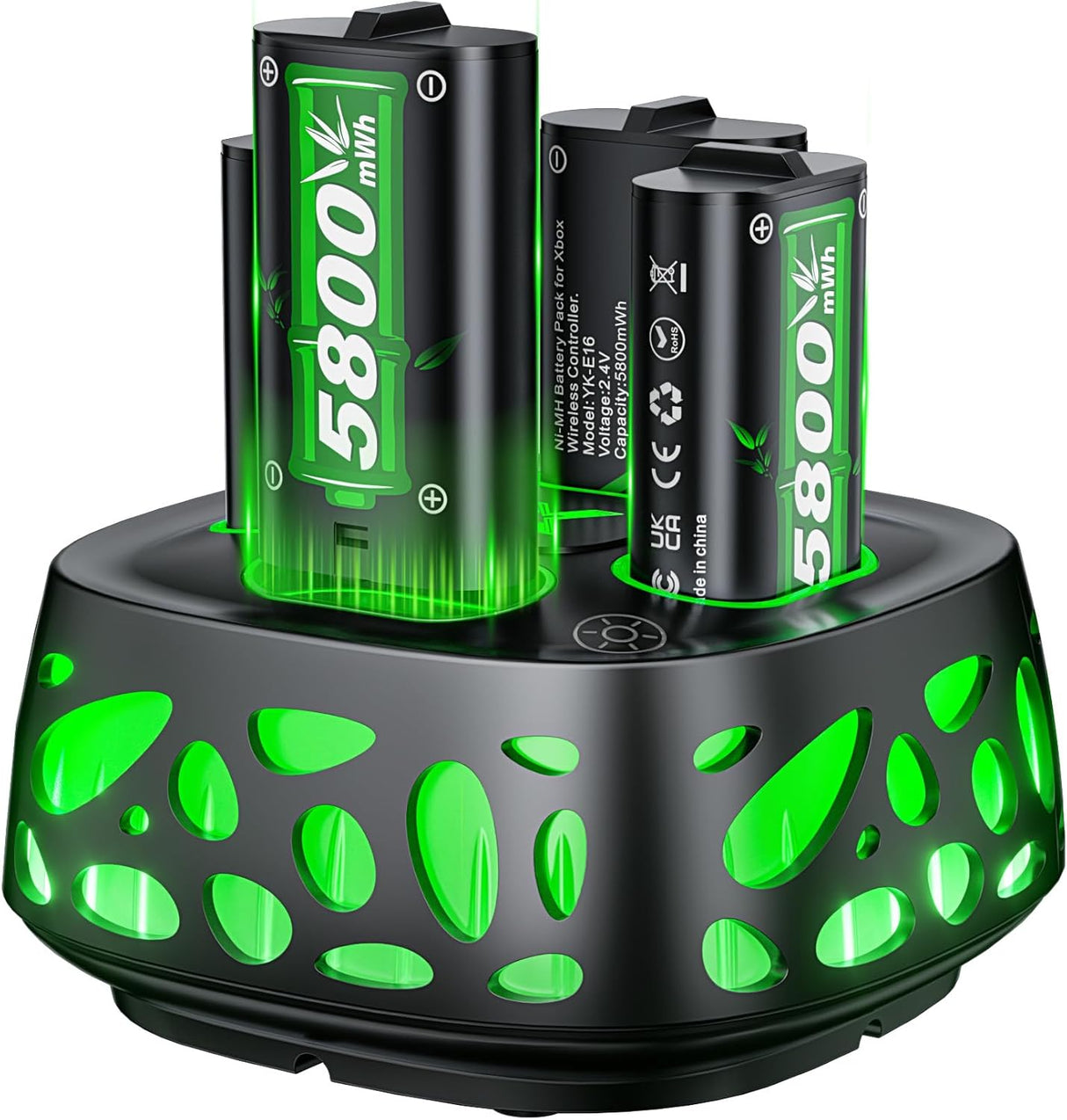 Batería Recargable para Xbox, 4x5800mWh, Carga Rápida, Series X|S