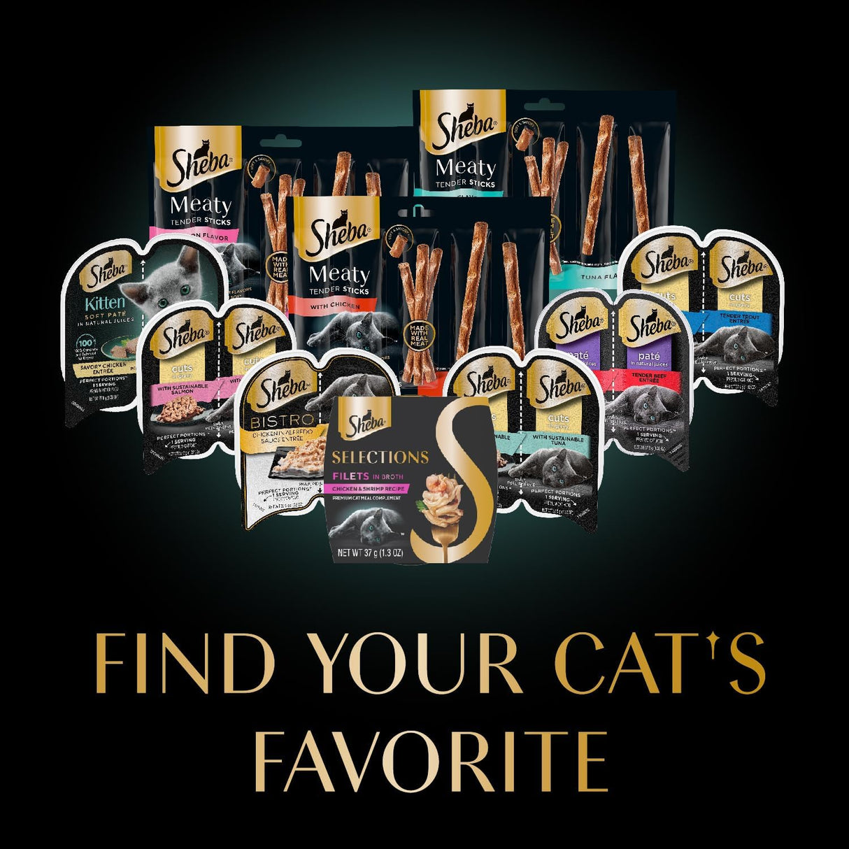 Comida Húmeda para Gatos Sheba Selecciones Pollo y Camarón 12 Cajas