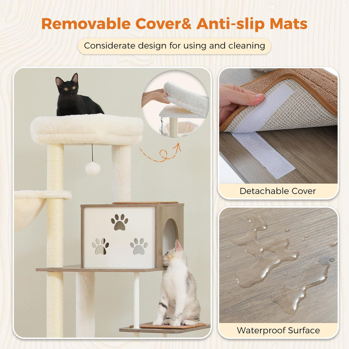 Árbol para Gatos Grande PAWZ Road, 74.8 con Estación de Comida