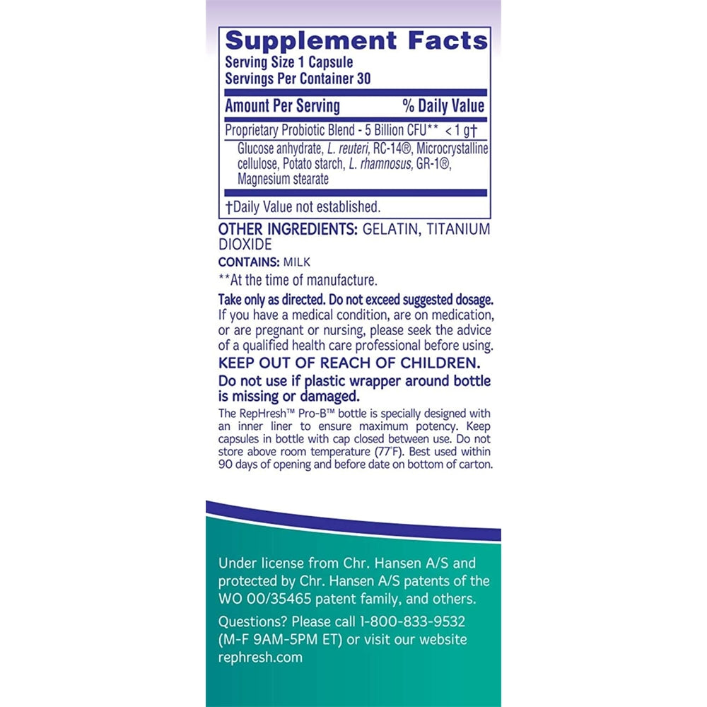 Suplementos Pro-B probiótico femenino 30 cápsulas pack 3