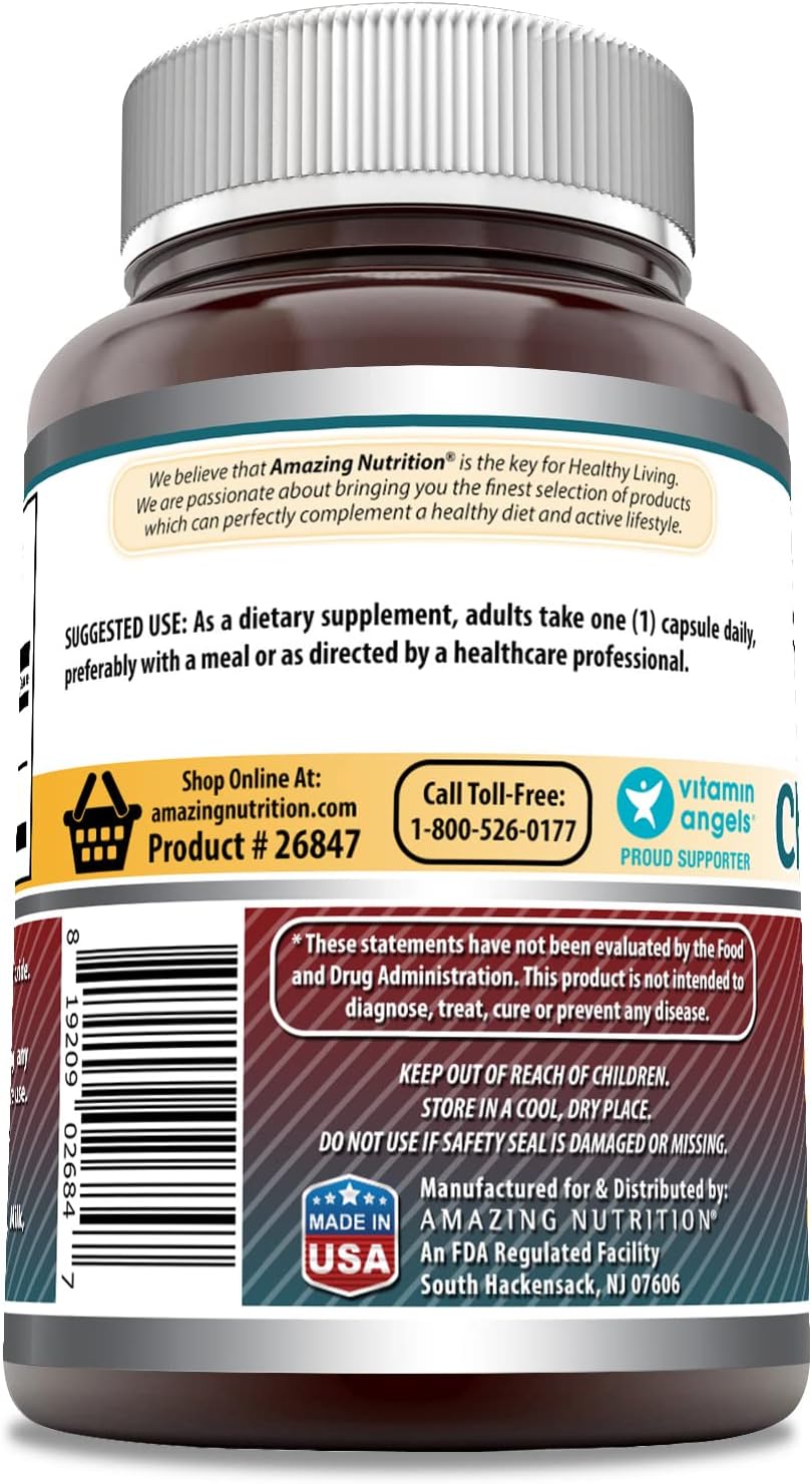Suplemento de Colina e Inositol Amazing Formulas 500mg 100 cápsulas
