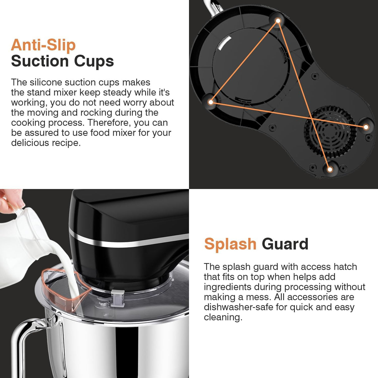 Mini Angel Batidora Eléctrica 5Qt, 10+ Velocidades, Modelo P