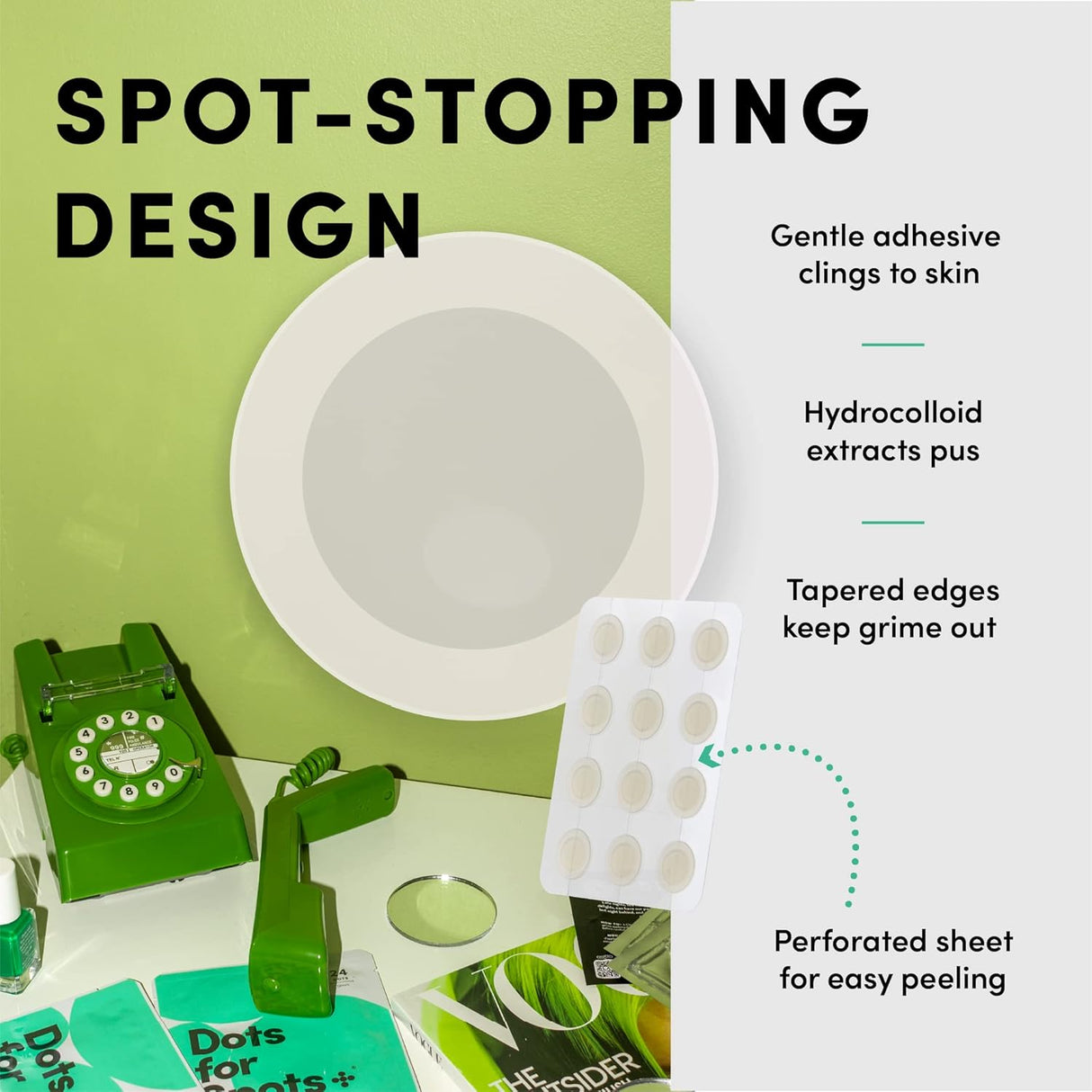 Parches de espinillas para cara paquete de 24 Dots for Spots