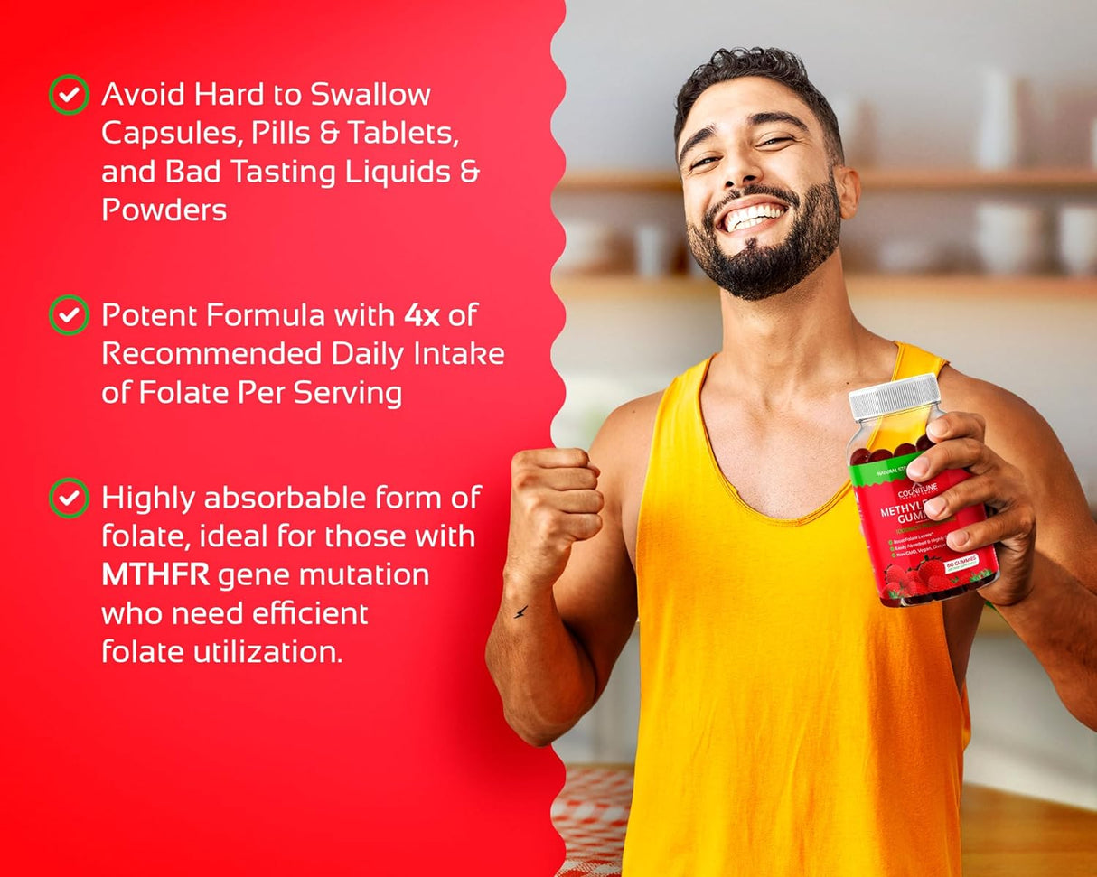 Suplemento CogniTune Gomitas de metilfolato: L-metilfolato