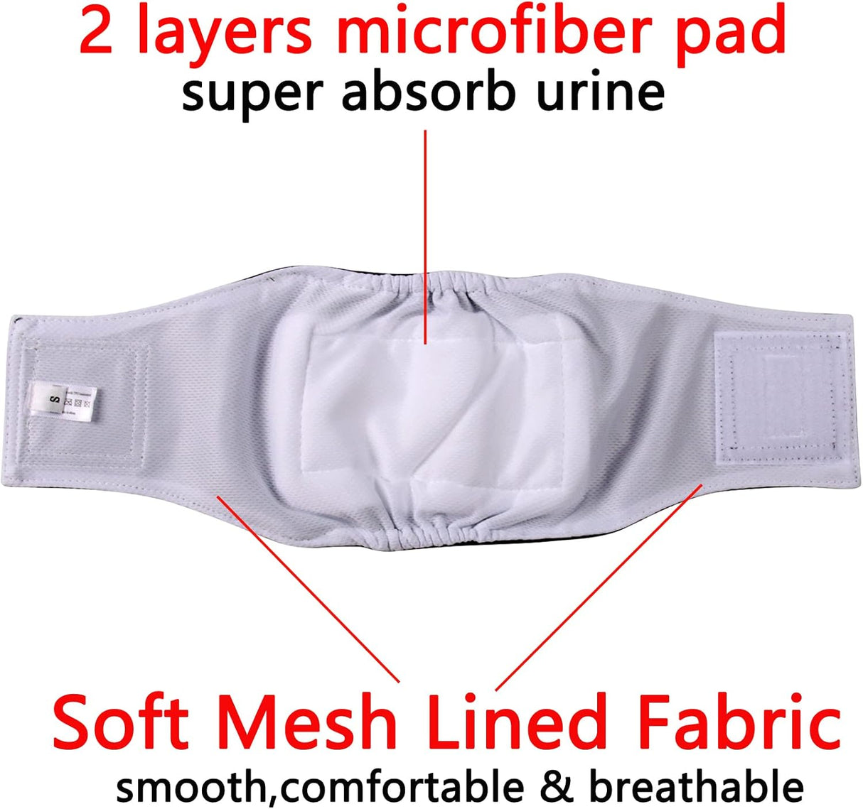 Vecomfy Bandas para el vientre para perros machos (paquete de 5)