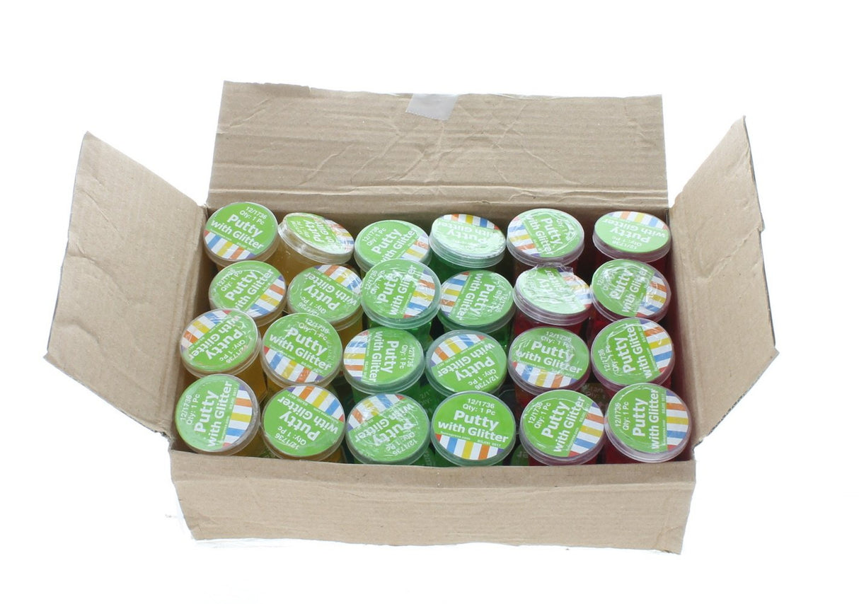Mini Clear Putty con brillo (4 docenas)