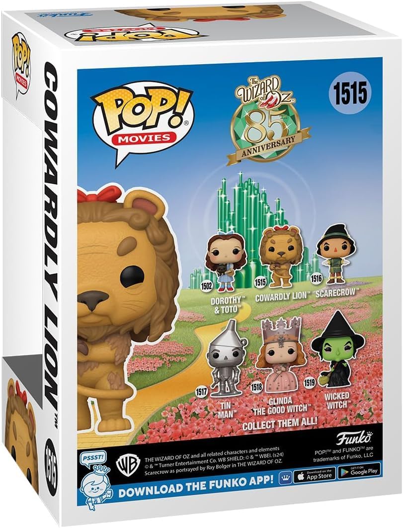 Figurita Cowardly Lion Funko 85 Aniversario, 3.75 pulgadas