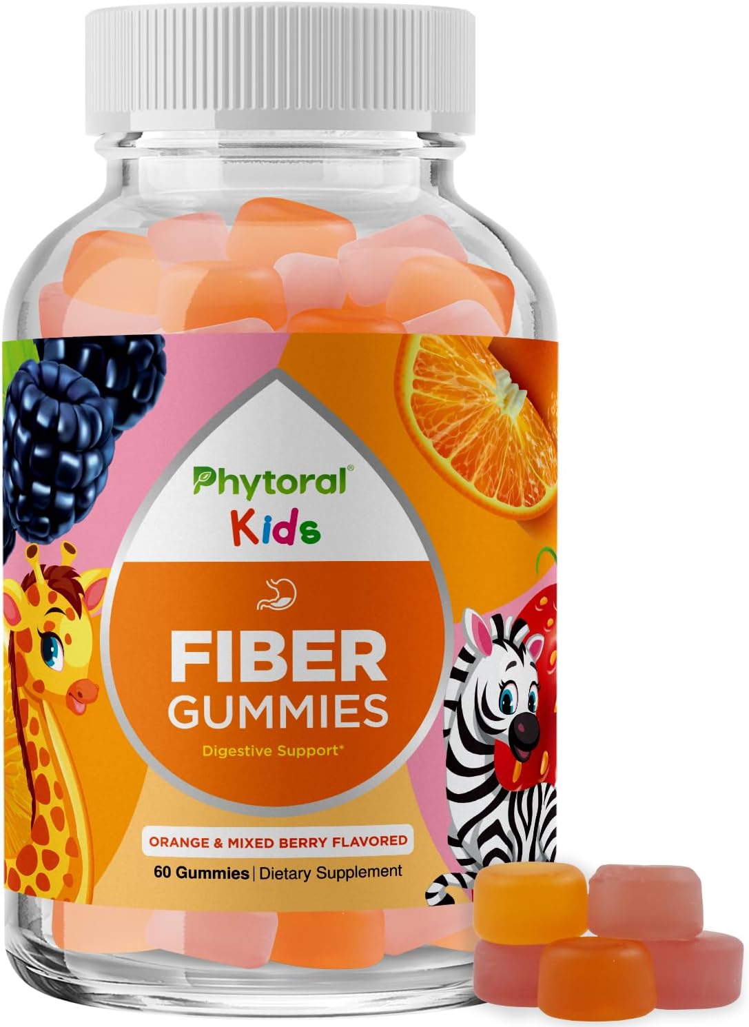 Vitaminas gomosas de fibra de raíz de achicoria para niños