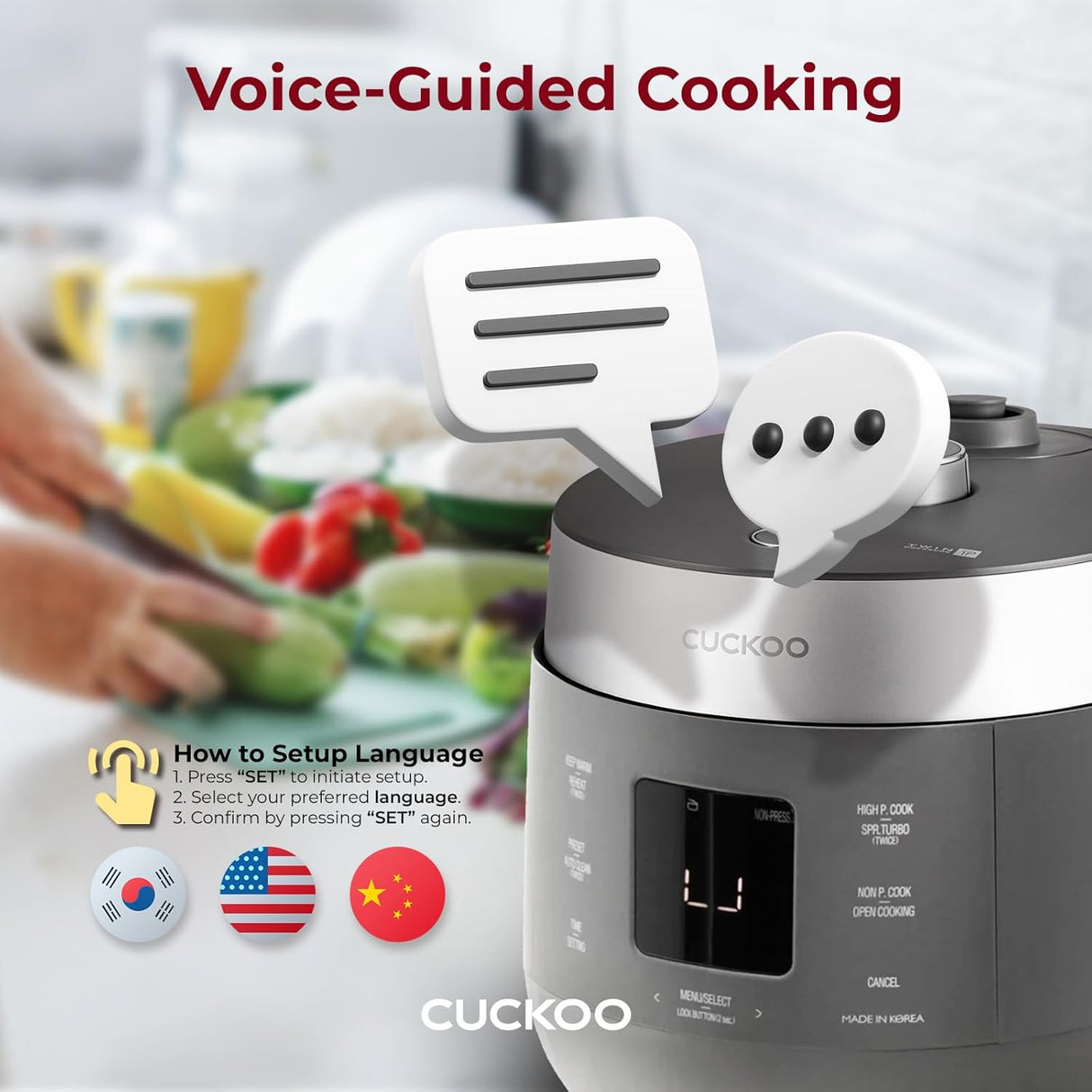 Olla Arrocera CUCKOO 6 Tazas, 16 Menús, CRP-ST0609FG