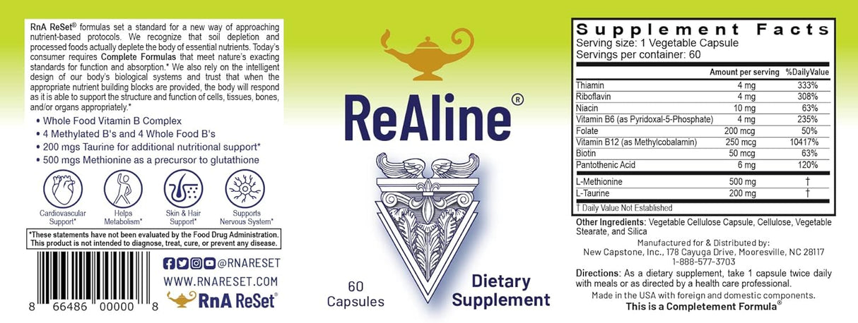 Suplemento ReAline, Complejo B metilado vitaminas B