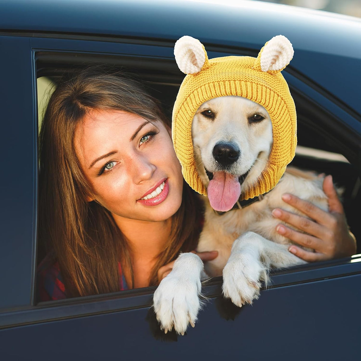 Protección Auditiva para Perros, Gorro Térmico, Talla Mediana-Grande