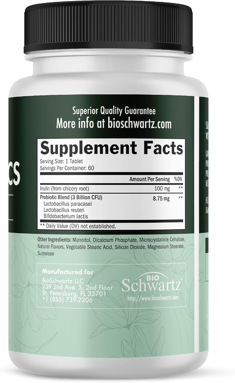 Suplemento de Probióticos orales con prebióticos, 60 días