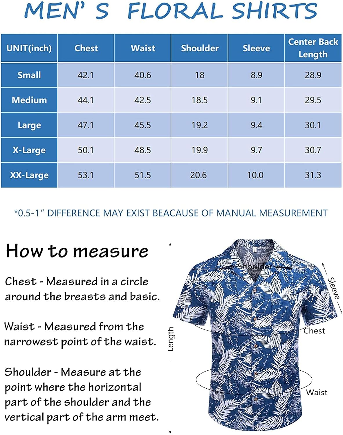 Camisas tropicales COOFANDY Talla: M