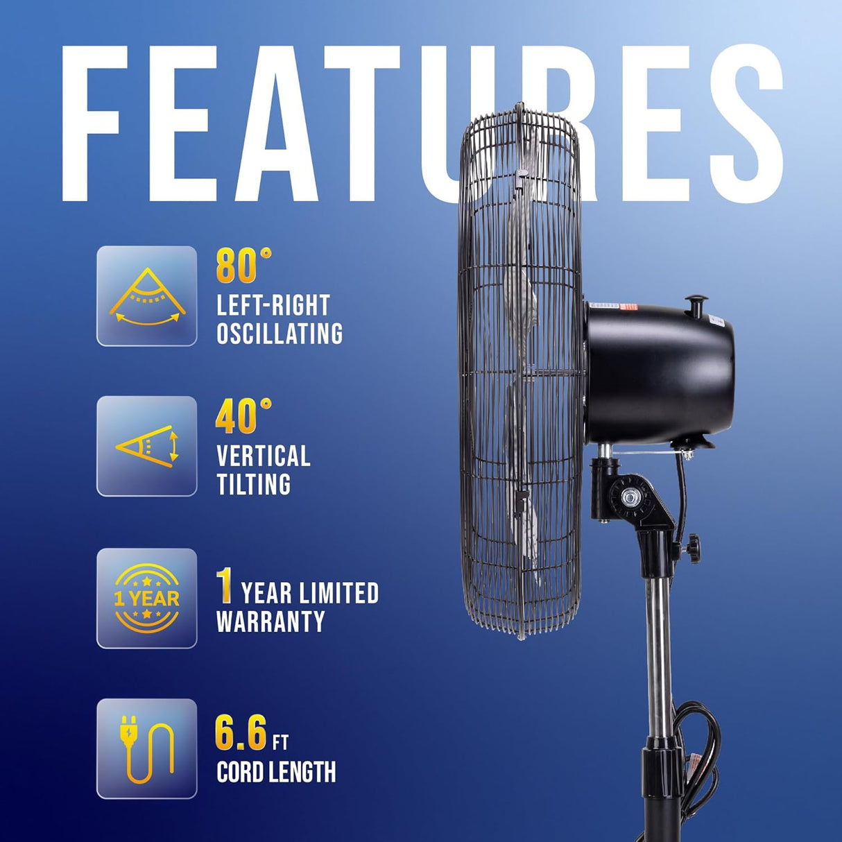 Ventilador Oscilante Tornado 20 - 3 Velocidades, 5000 CFM