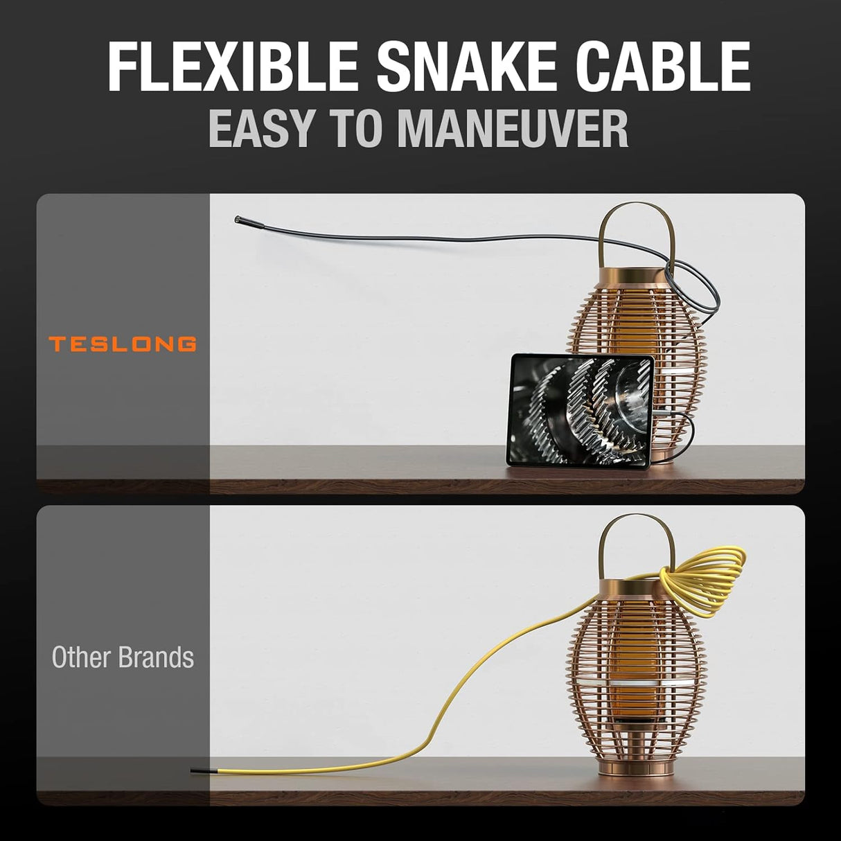 Camara de inspeccion endoscopio con 8 luces led