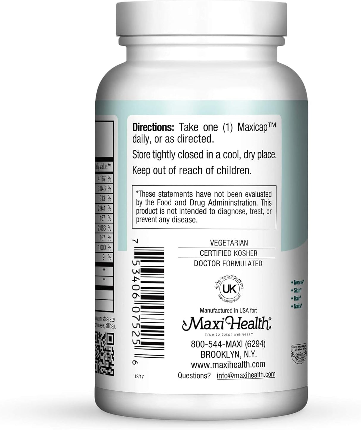 Suplementos Complejo de vitamina B-50 con inositol y biotina