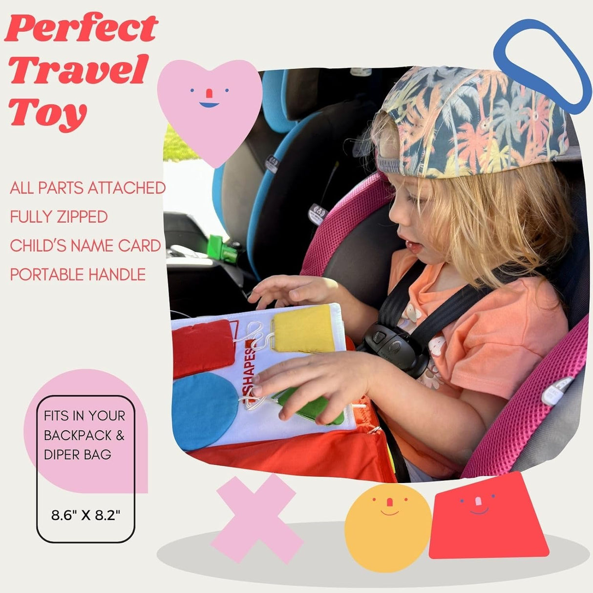 Libro Silencioso - Juguetes de Viaje para Niños, 10 Actividades