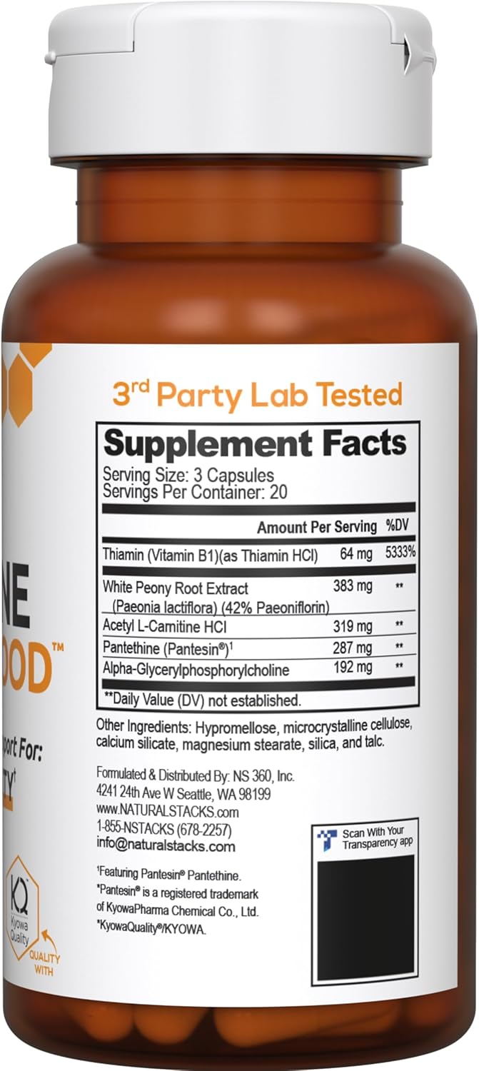 Suplemento Acetilcolina Alpha GPC para claridad mental y ánimo