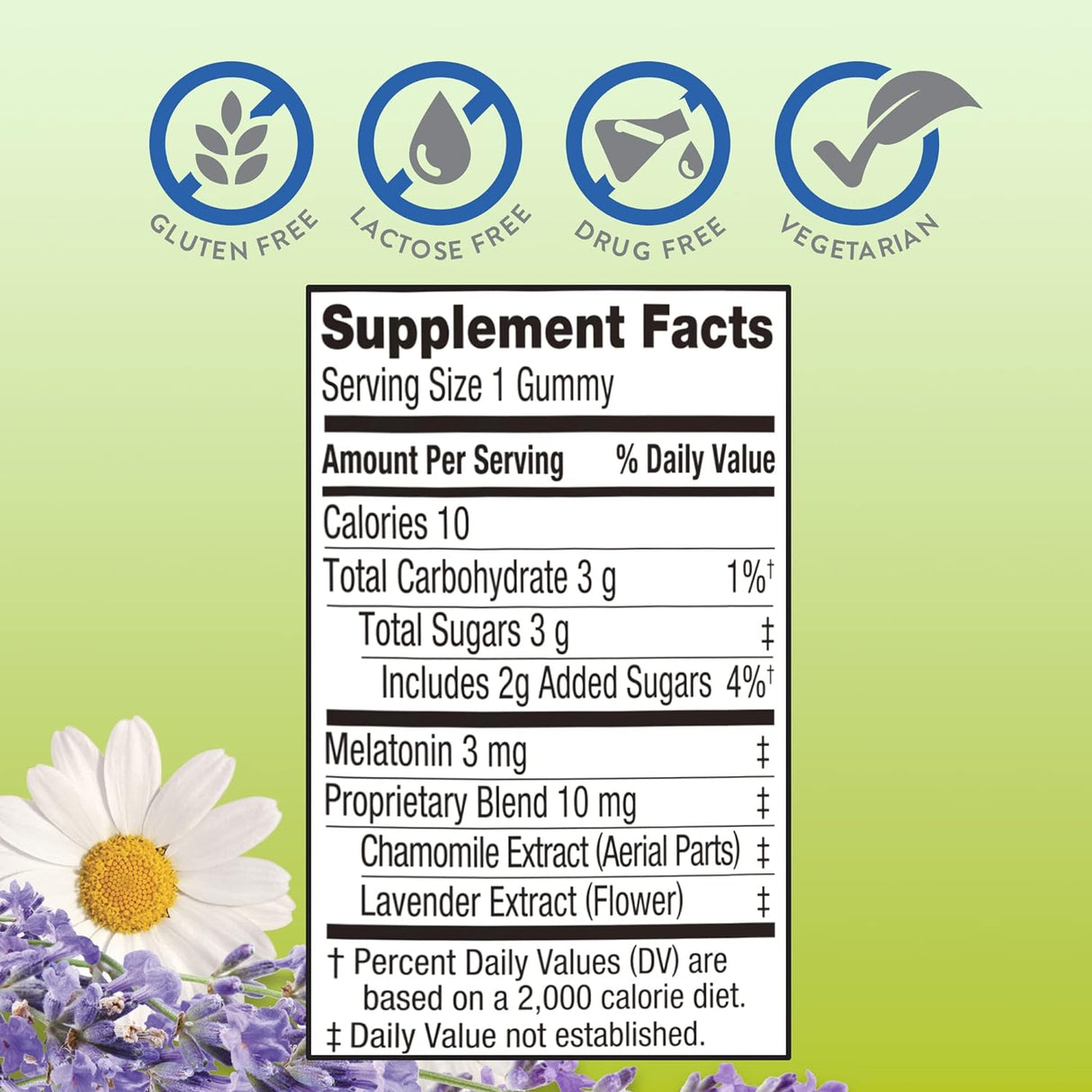 MidNite Gomitas de ayuda para dormir sin medicamentos, 10 mg de melatonina + hierbas, 36 unidades