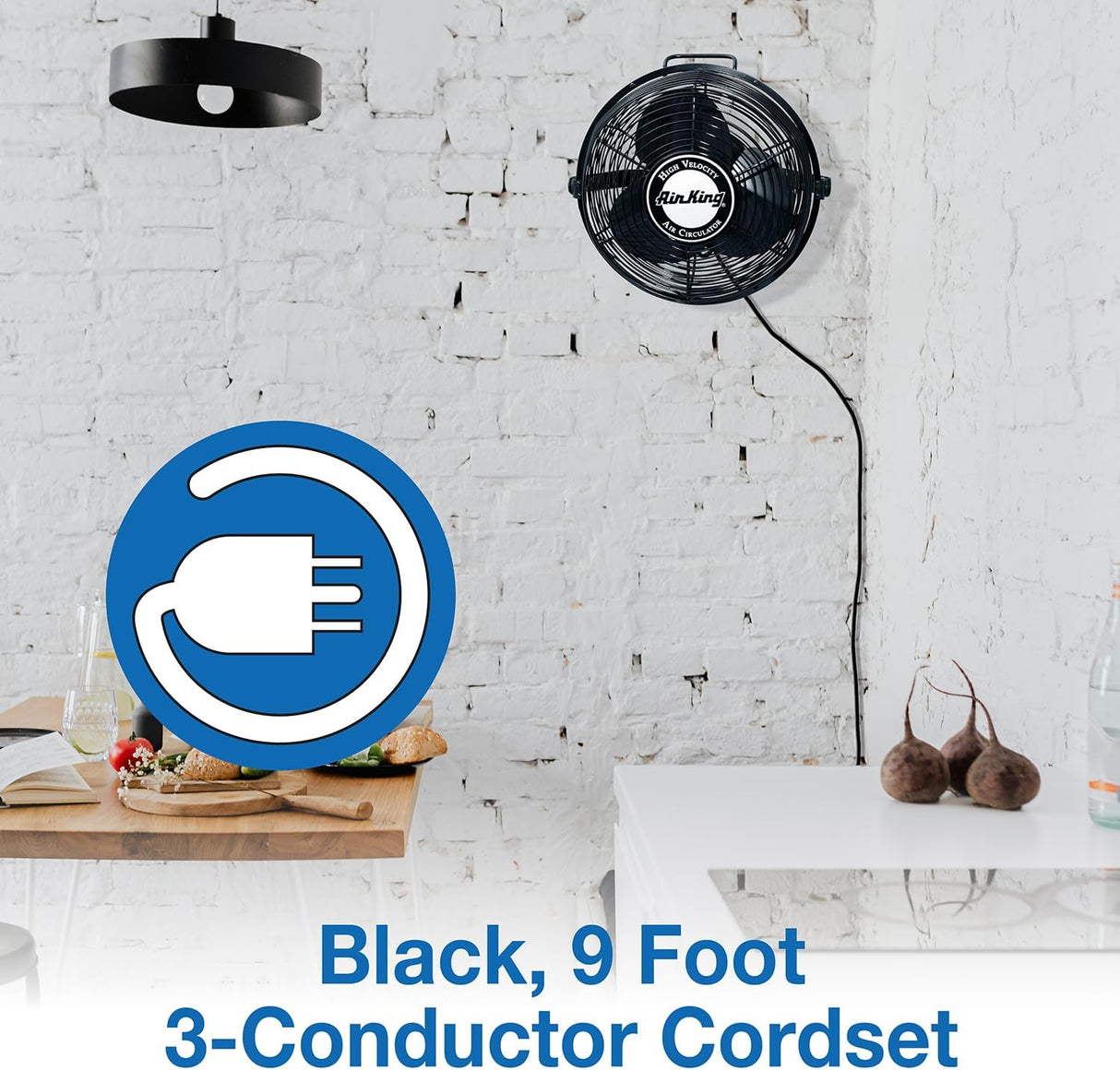 Ventilador de Pared Multi-Montaje Air King 9312 de Acero