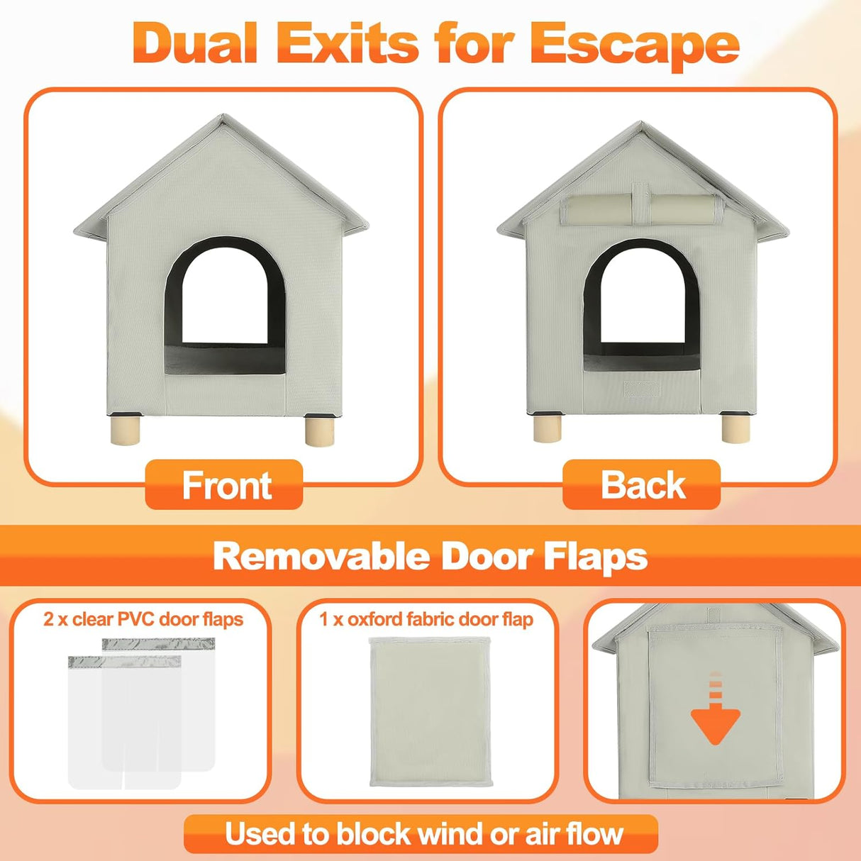 Casa Calentada para Gatos FHTONGE, Aislada, Refugio Exterior