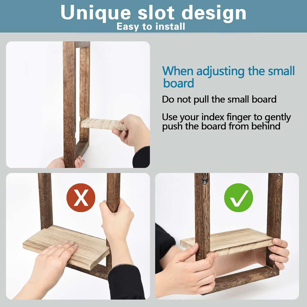 Estantes Flotantes idee-home, Set de 4, Decoración Pared