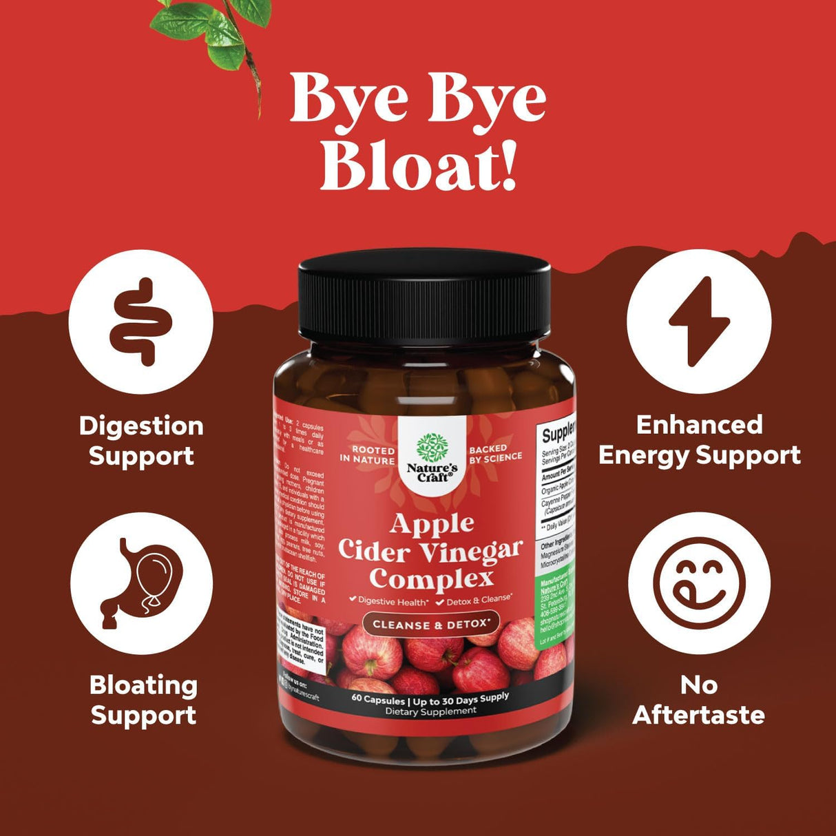 Suplemento de vinagre de sidra de manzana nutricionales