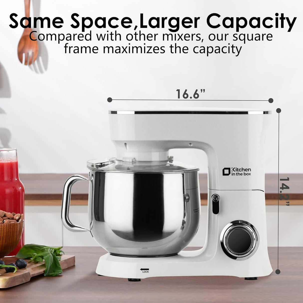 Batidora de Pie Kitchen in the Box 900W 8.5QT 10 Velocidades