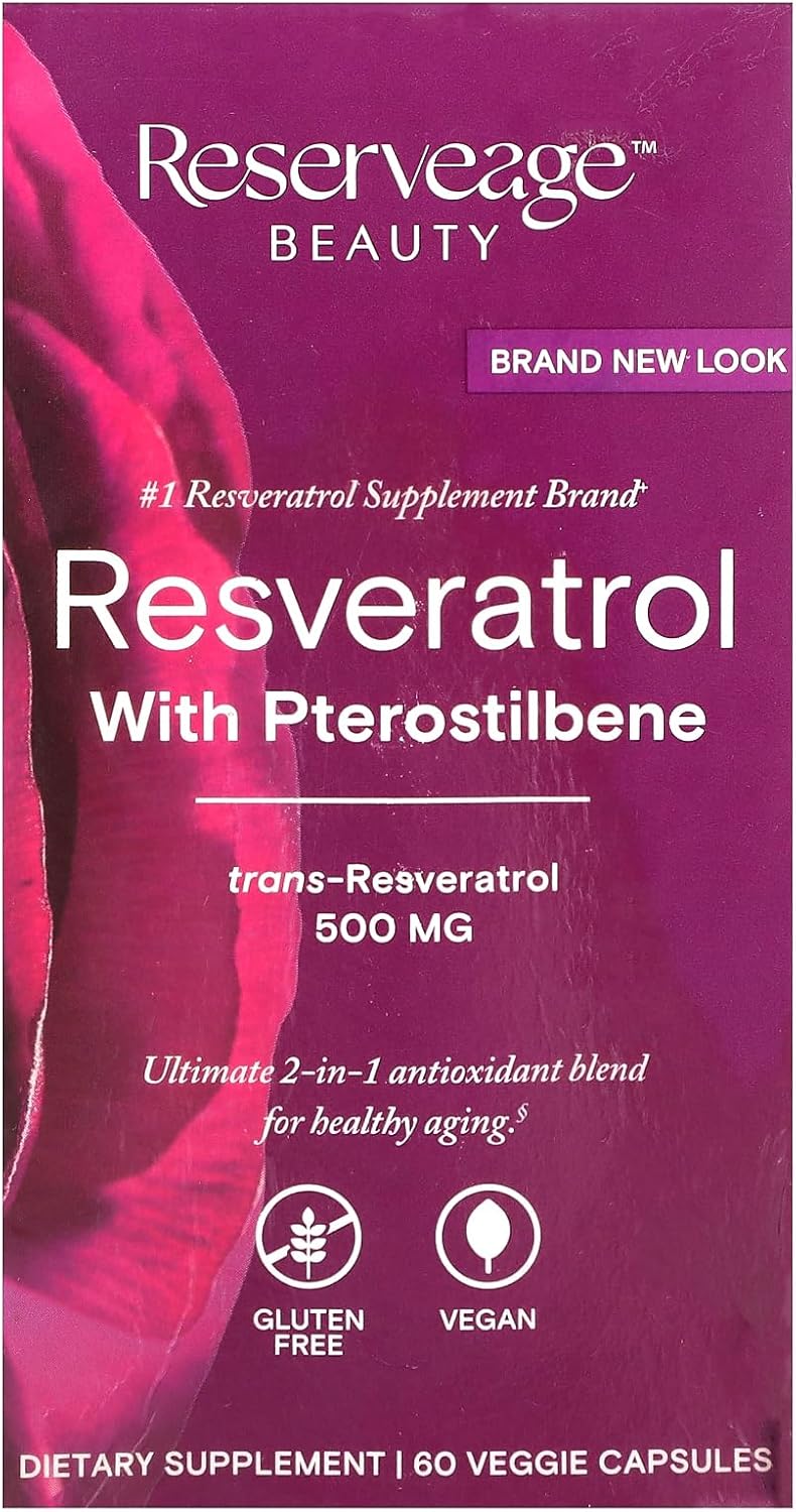 Suplemento Reserveage Resveratrol con Pterostilbene 60 cáp